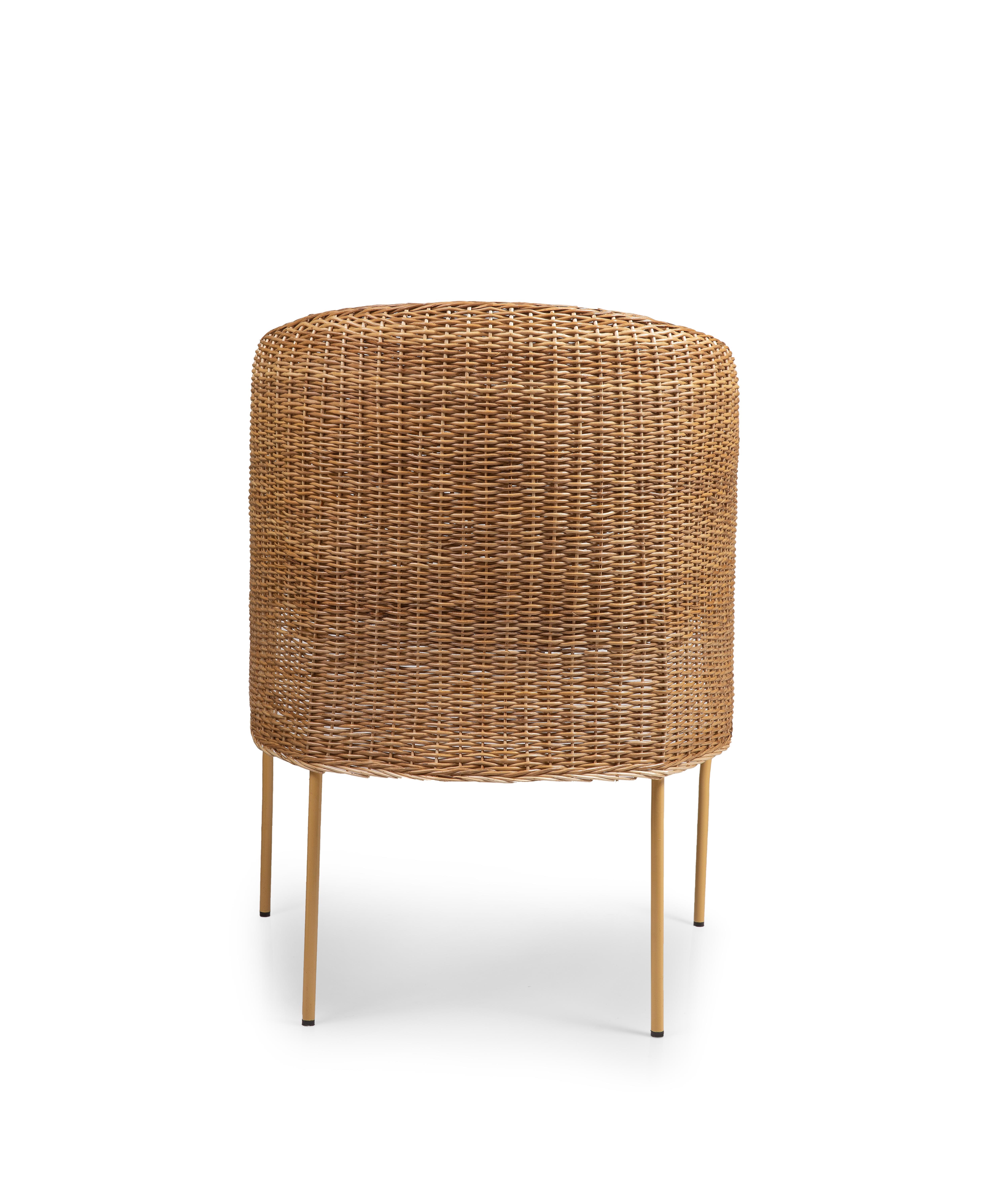 German Set of 4 Caribe Natural Lounge Chair by Sebastian Herkner