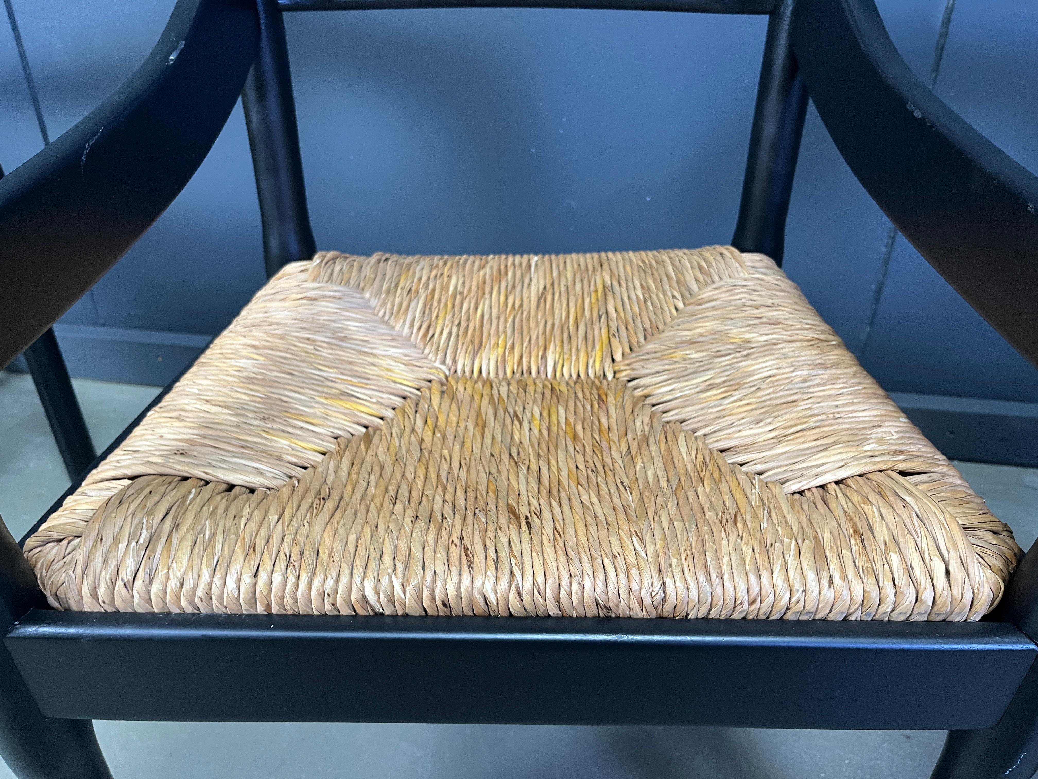 Set of 4 carimate armchairs by Vico Magistretti, 1960s For Sale 5