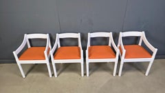 Set of 4 Carimate armchairs by Vico Magistretti, 1960s
