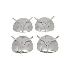 Set of 4 Carl Cohr Denmark Sterling Silver Small Taper Candlestick Holders 21305