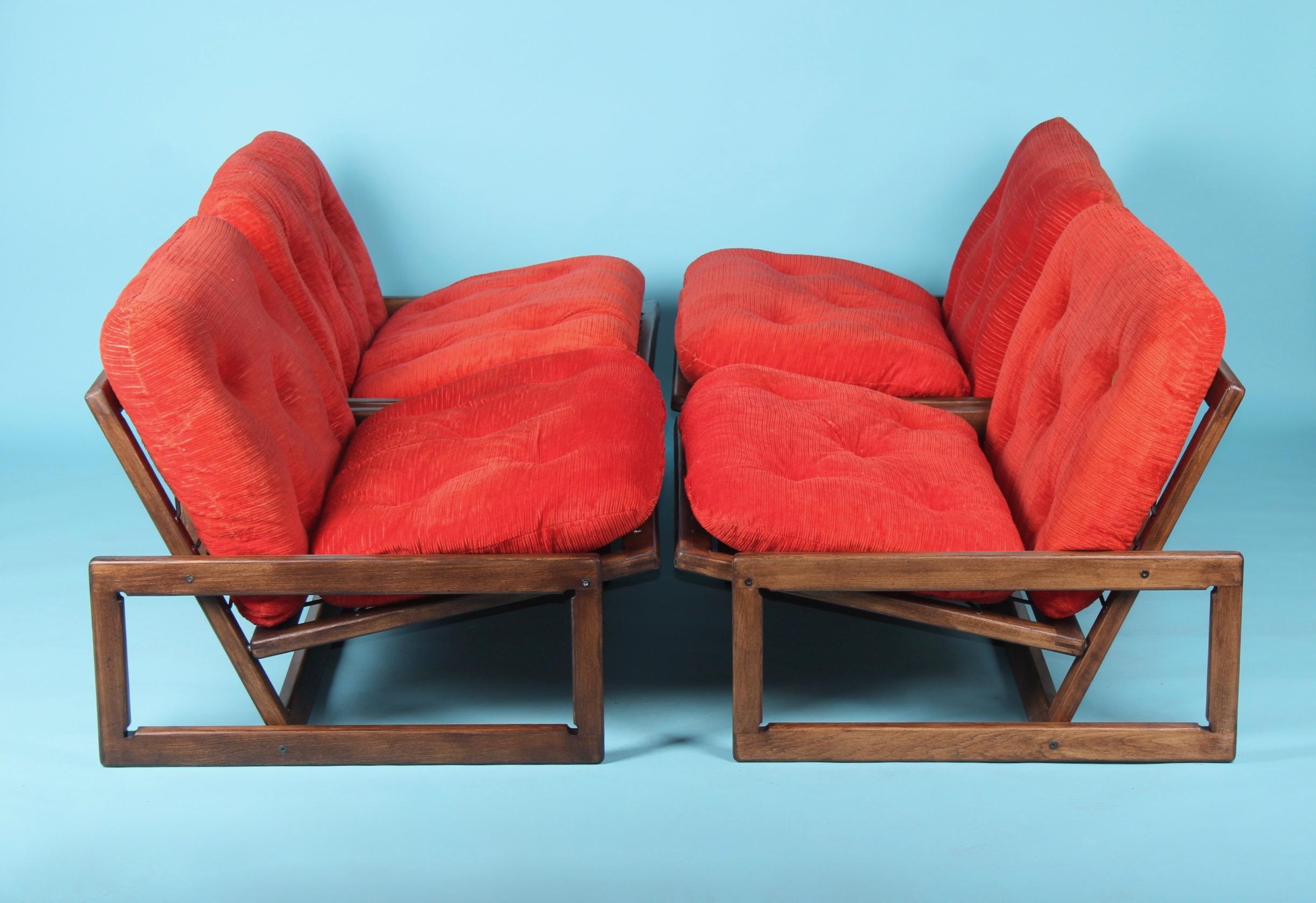 Set of 4 'Carlotta' Lounge Chairs by Afra & Tobia Scarpa for Cassina In Good Condition In grand Lancy, CH