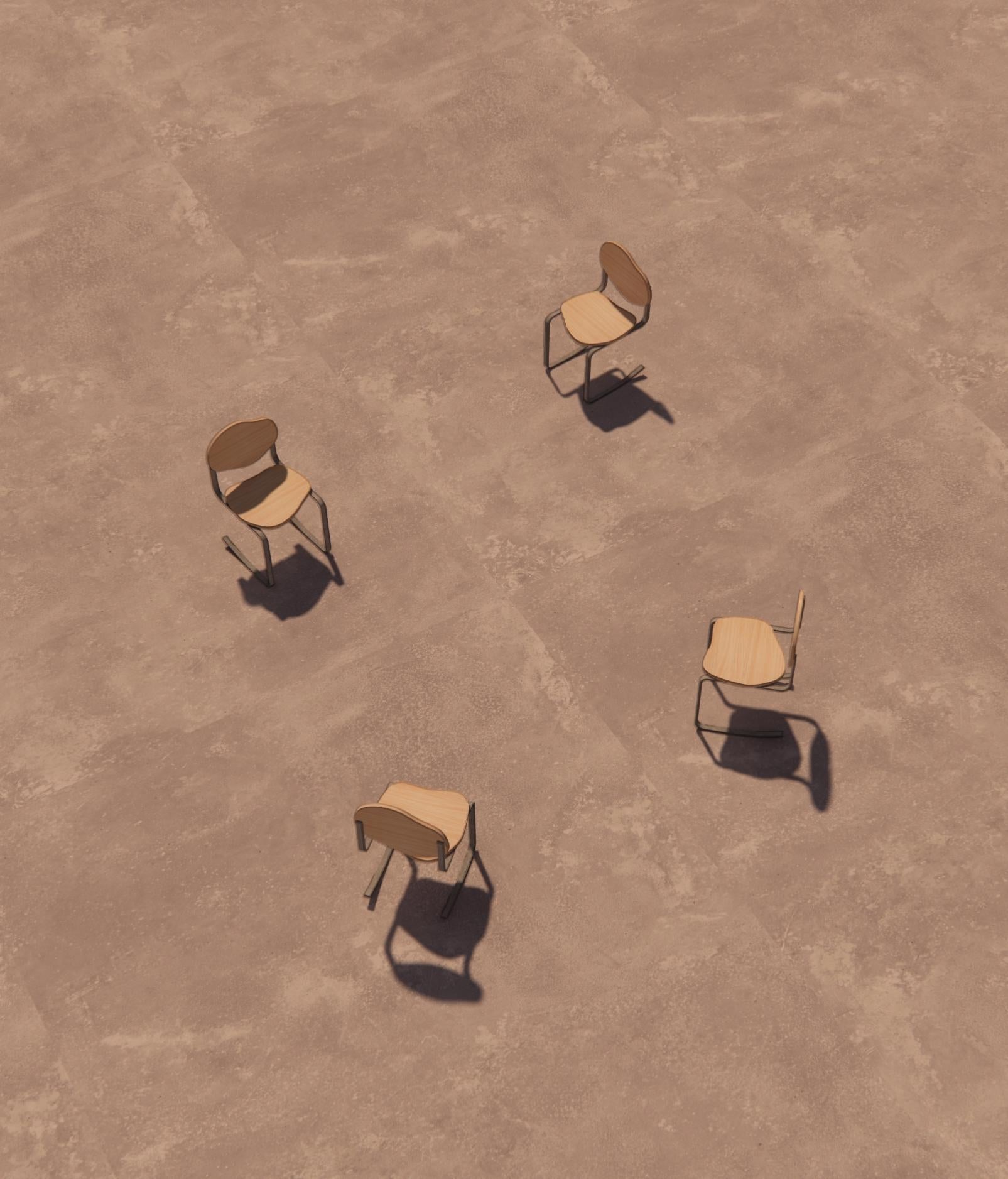 Modern Set of 4 Carmen Chairs by ZAROLAT  For Sale