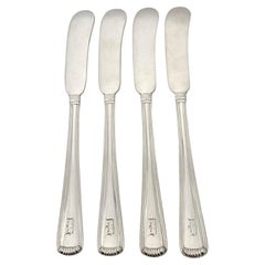 Set di 4 spalmaburro in argento sterling Cartier Marie Louise c/Mono #19265