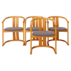 Set of 4 Casala Dining Chairs Beech Wood Germany 1970s Mid Century Modern