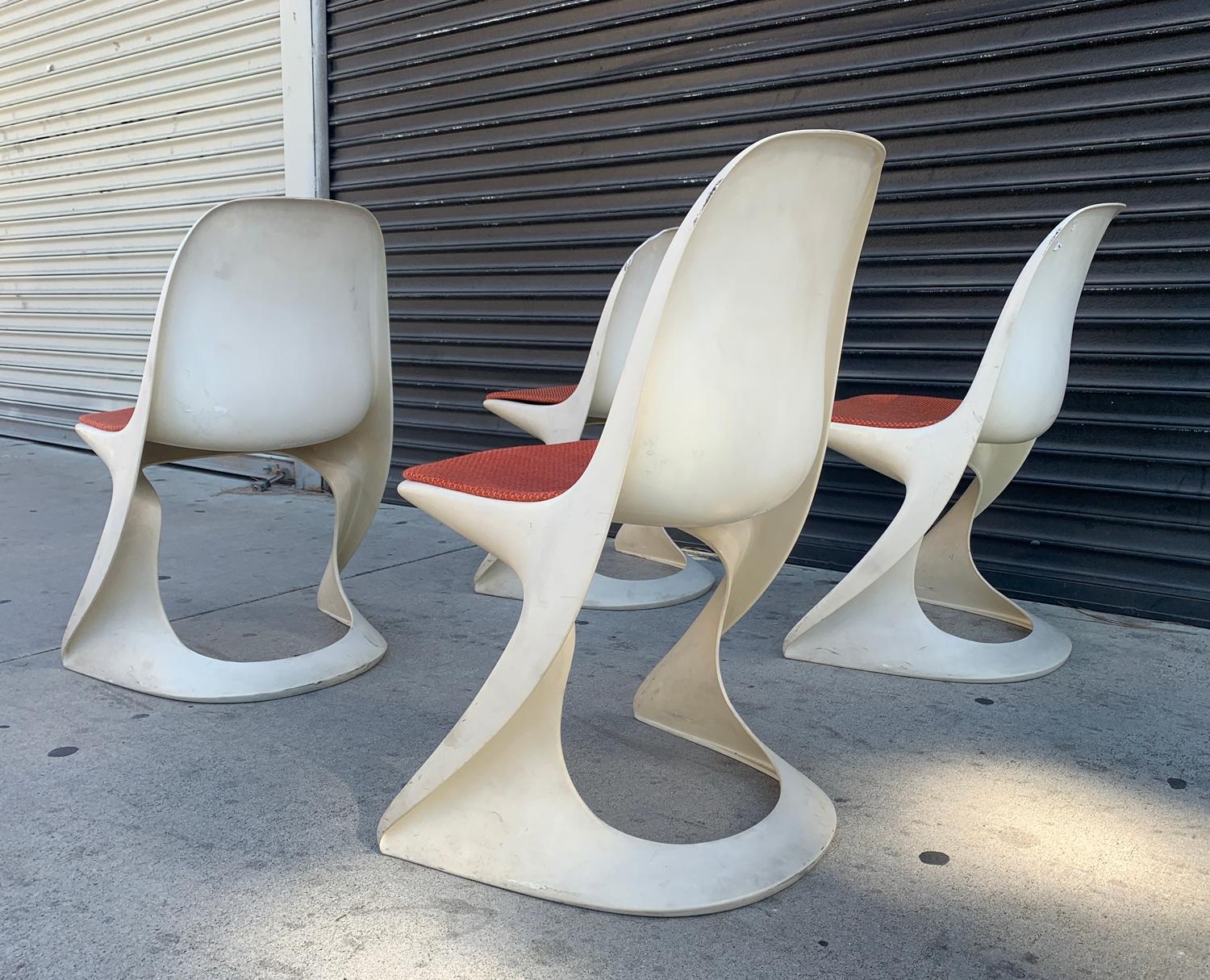 Mid-Century Modern Set of 4 Casalino Chairs by Alexander Begge for Casala
