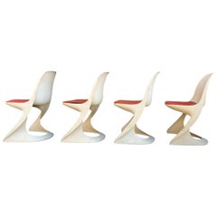 Vintage Set of 4 Casalino Chairs by Alexander Begge for Casala