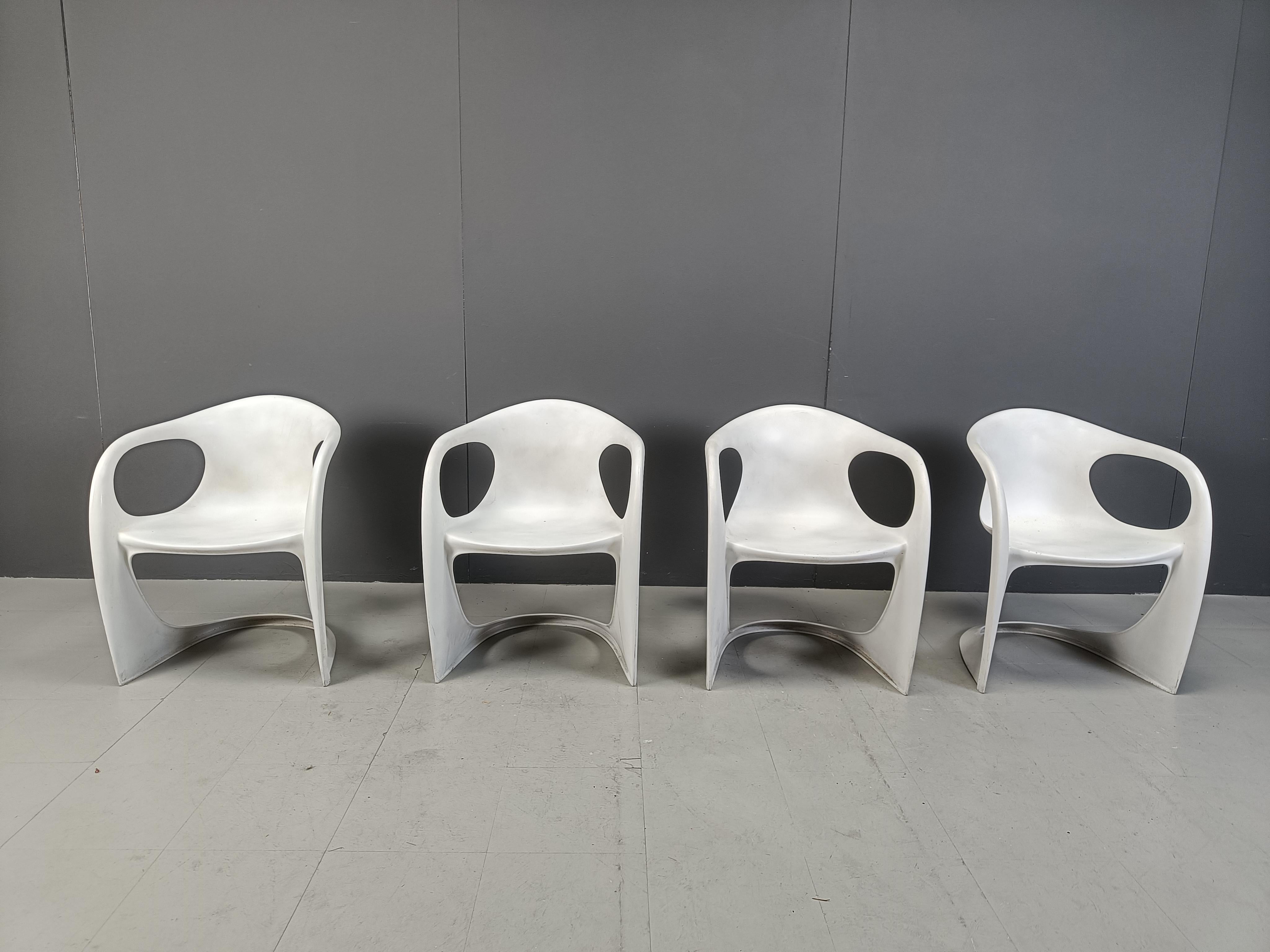 Space Age Set of 4 casalino dining chair by Alexander Begge for Casala, 1970s