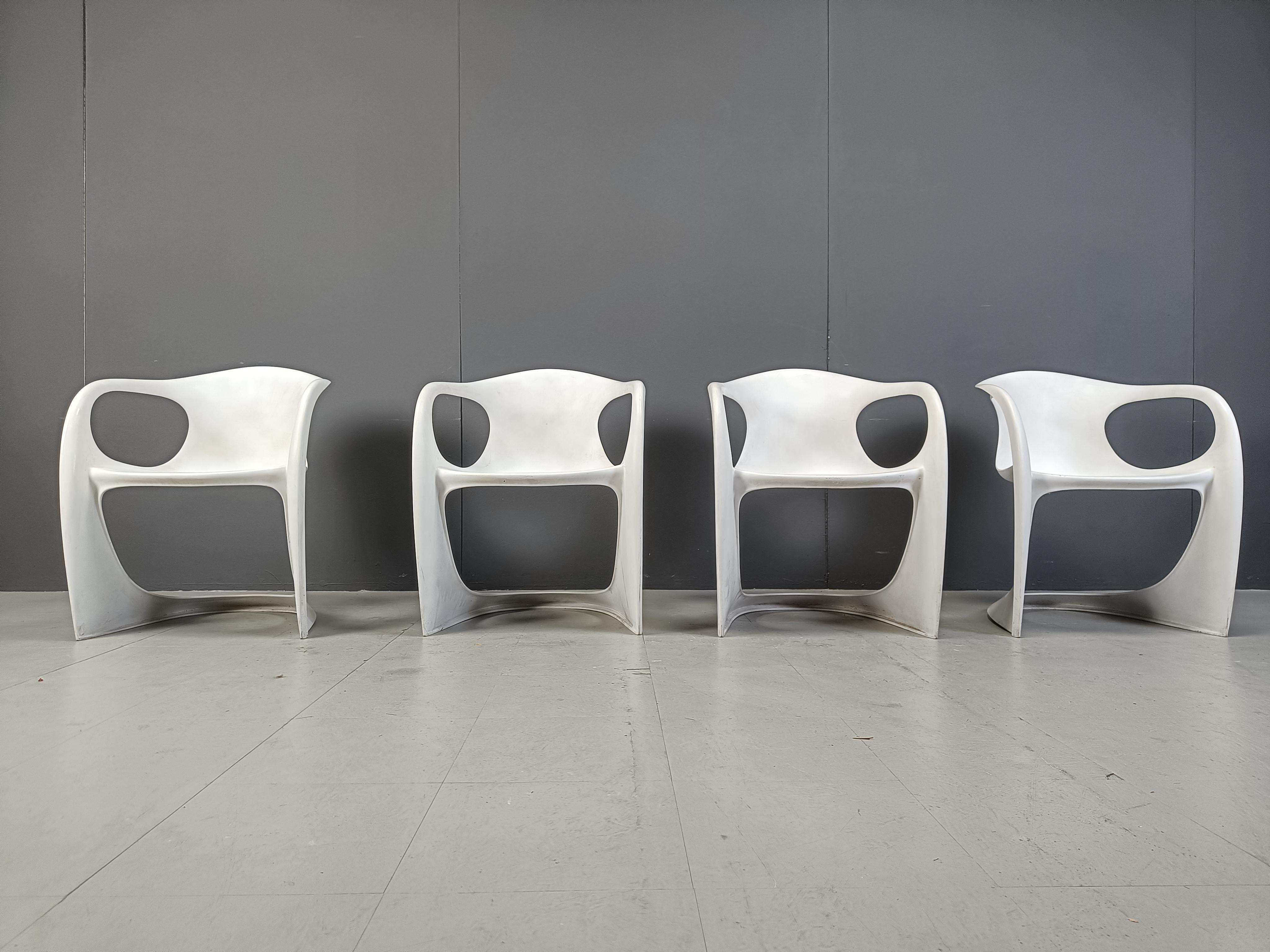 Italian Set of 4 casalino dining chair by Alexander Begge for Casala, 1970s