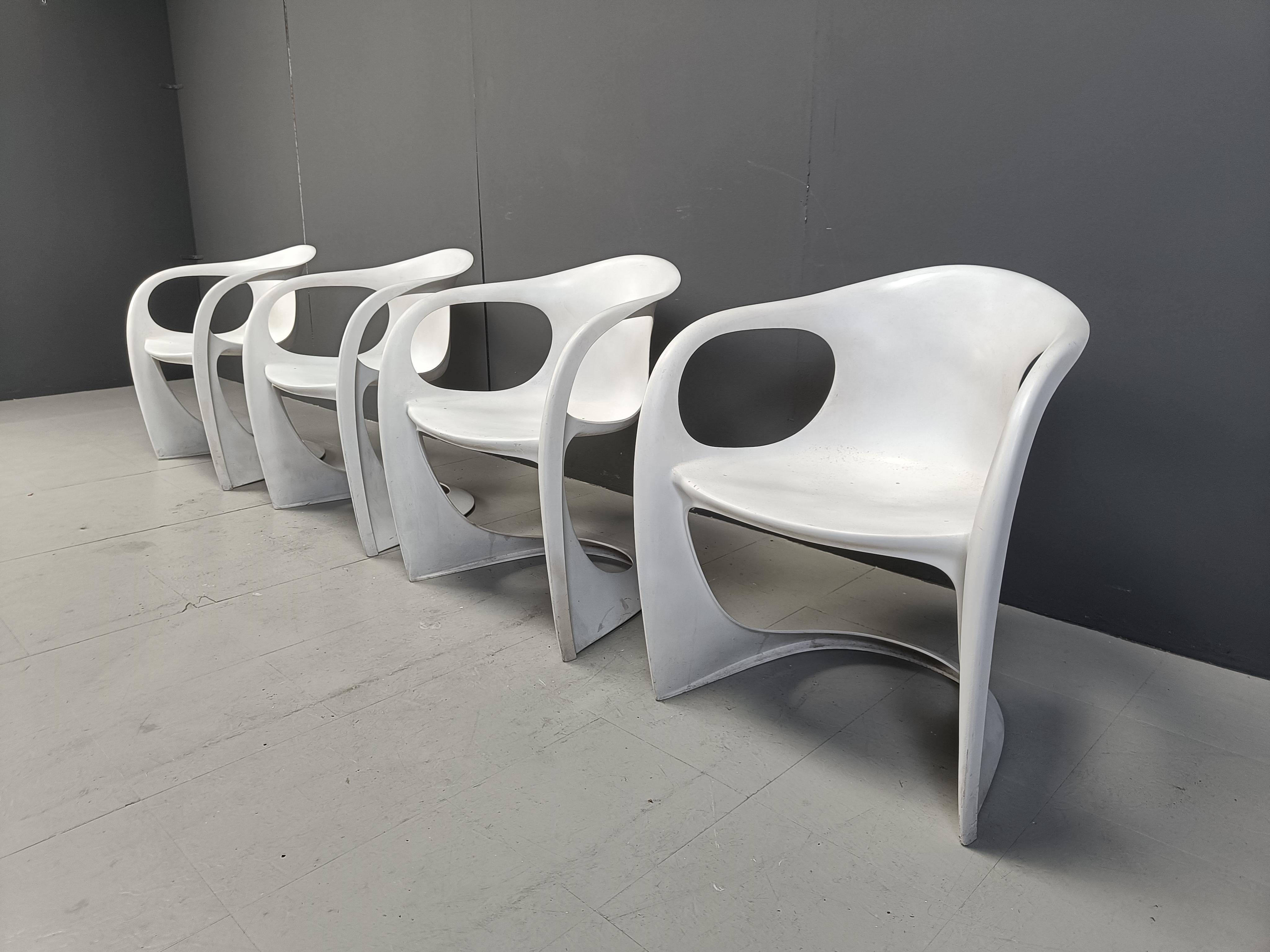 Set of 4 casalino dining chair by Alexander Begge for Casala, 1970s In Good Condition In Leuven, Vlaams Gewest