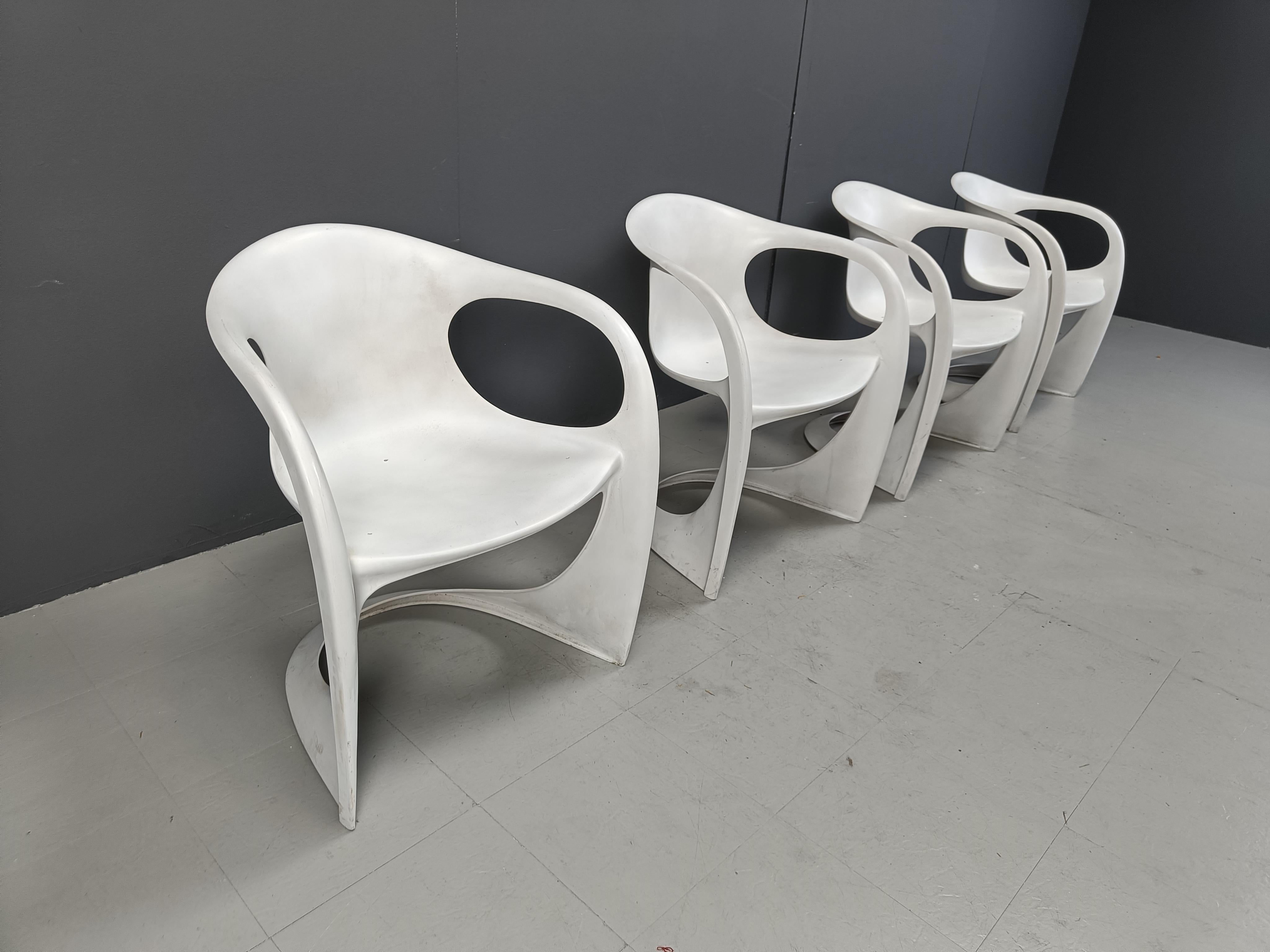 Late 20th Century Set of 4 casalino dining chair by Alexander Begge for Casala, 1970s