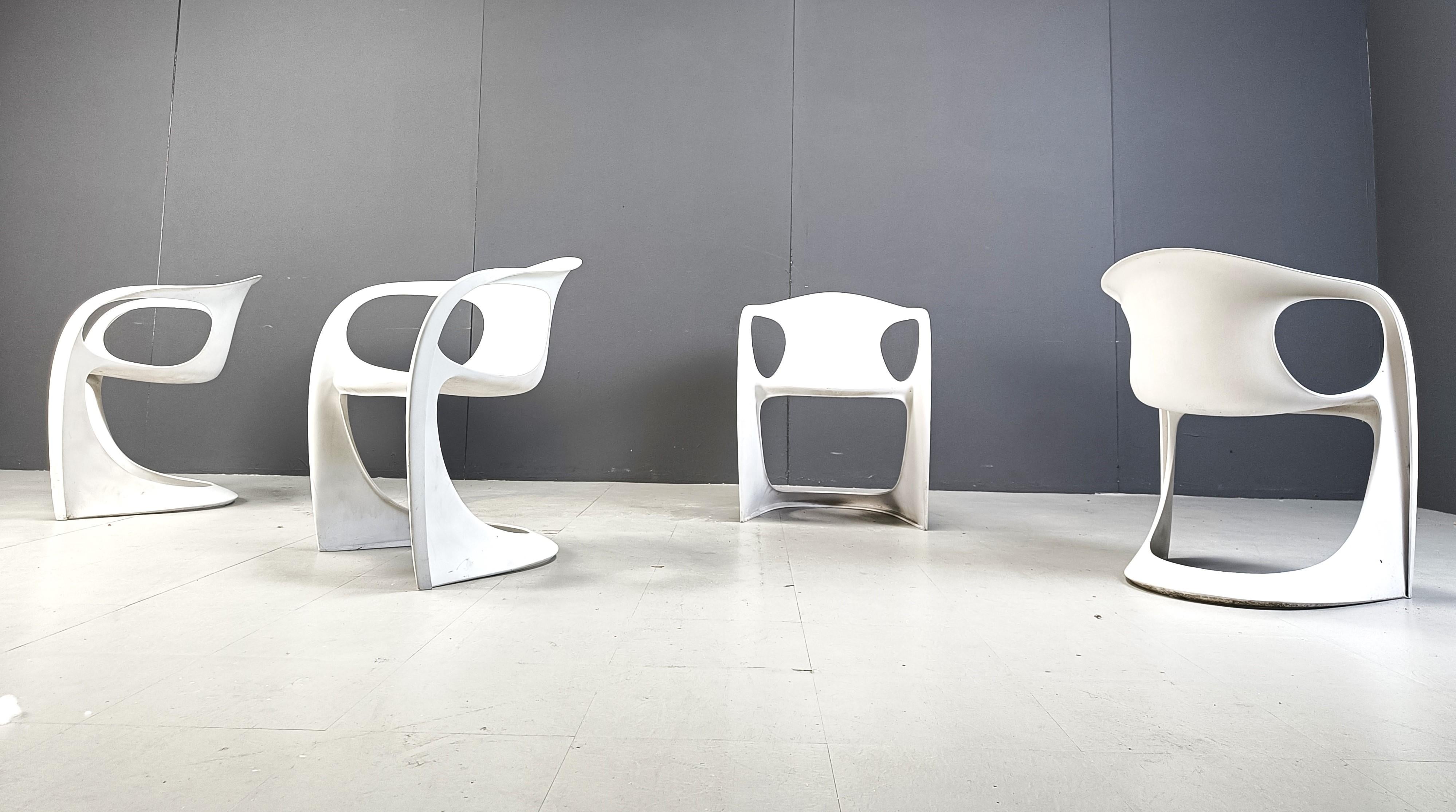 Plastic Set of 4 casalino dining chair by Alexander Begge for Casala, 1970s