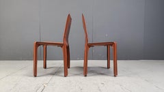 Set of 4 Cassina Cab Chairs by Mario Bellini, 1980s