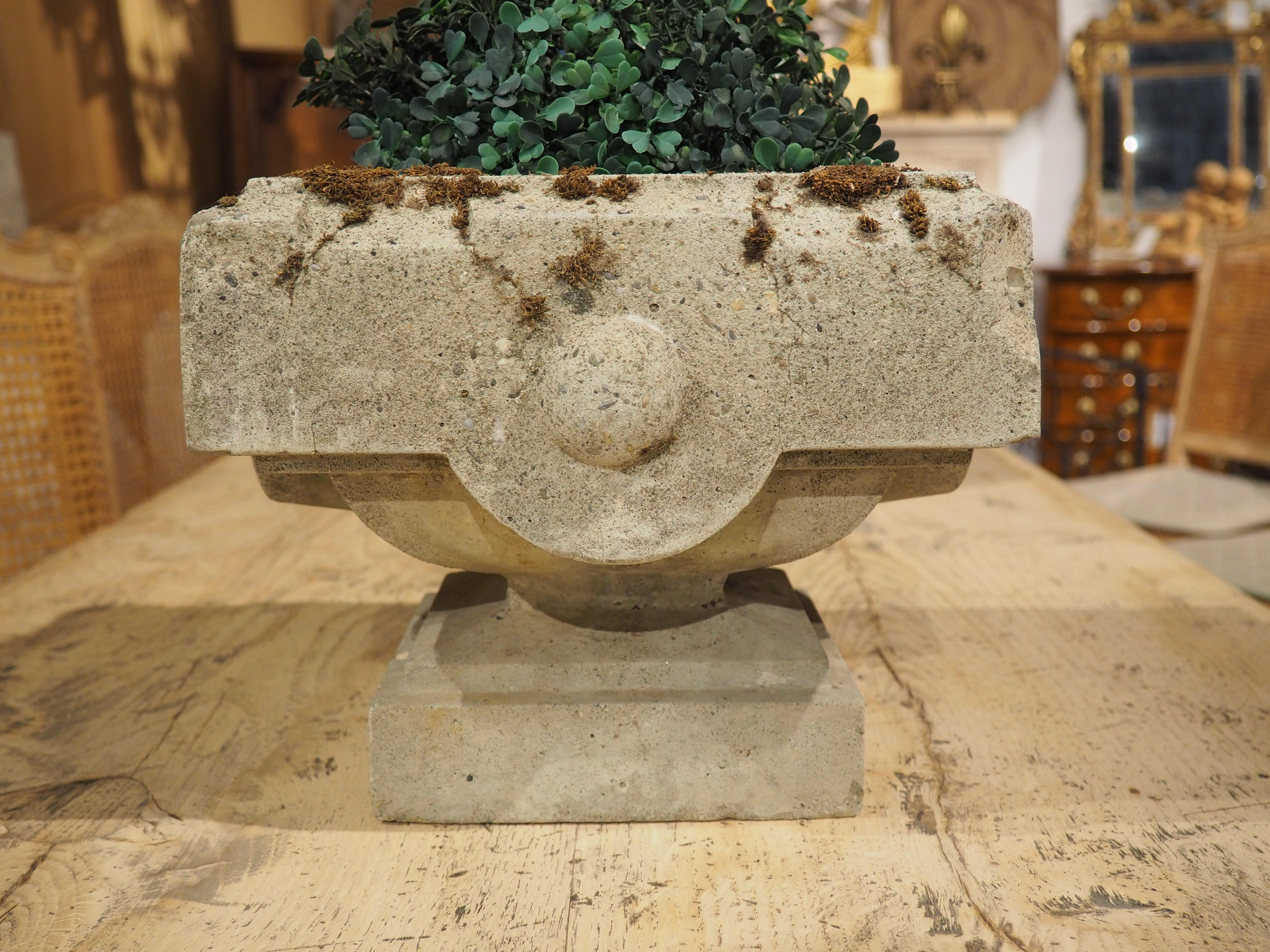Set of 4 Cast Stone Jardiniere Planters from the North of France, Circa 1950 8