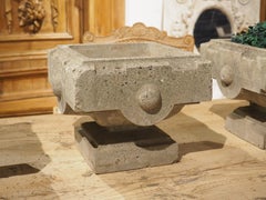 Set of 4 Cast Stone Jardiniere Planters from the North of France, Circa 1950