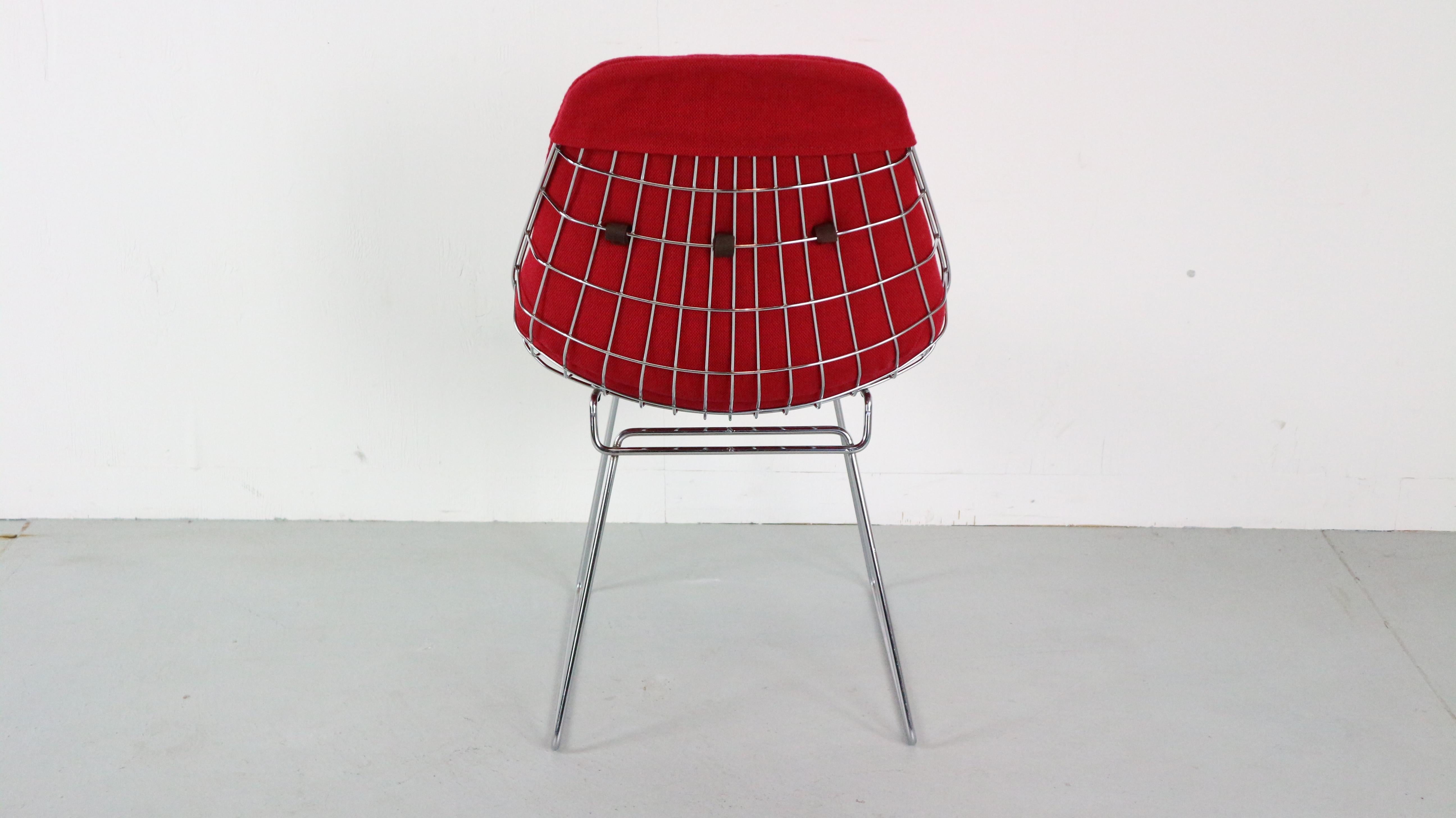 Dutch Set of 4 Cees Braakman Pastoe SM05 Wire Chairs