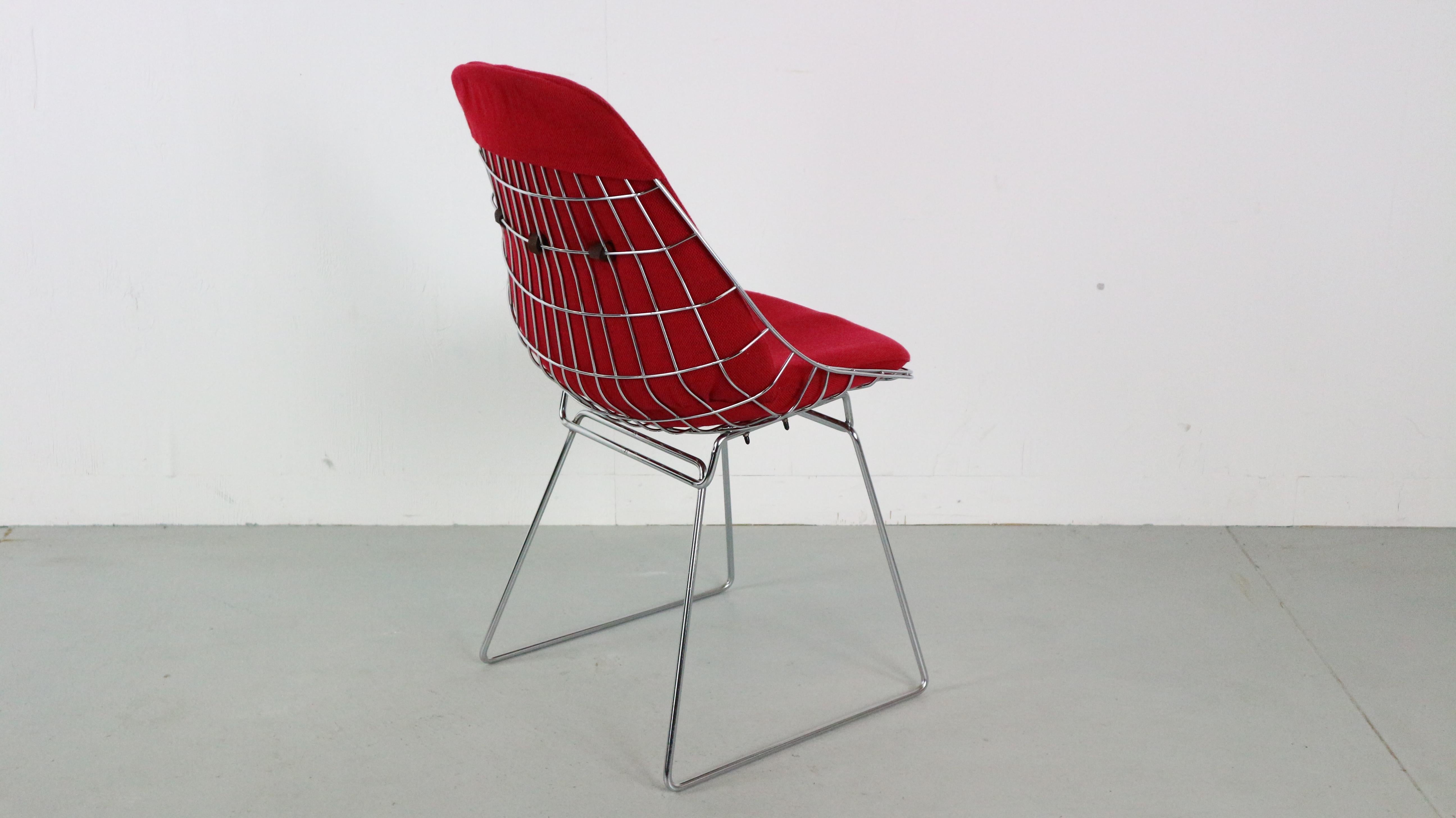 Set of 4 Cees Braakman Pastoe SM05 Wire Chairs In Good Condition In The Hague, NL