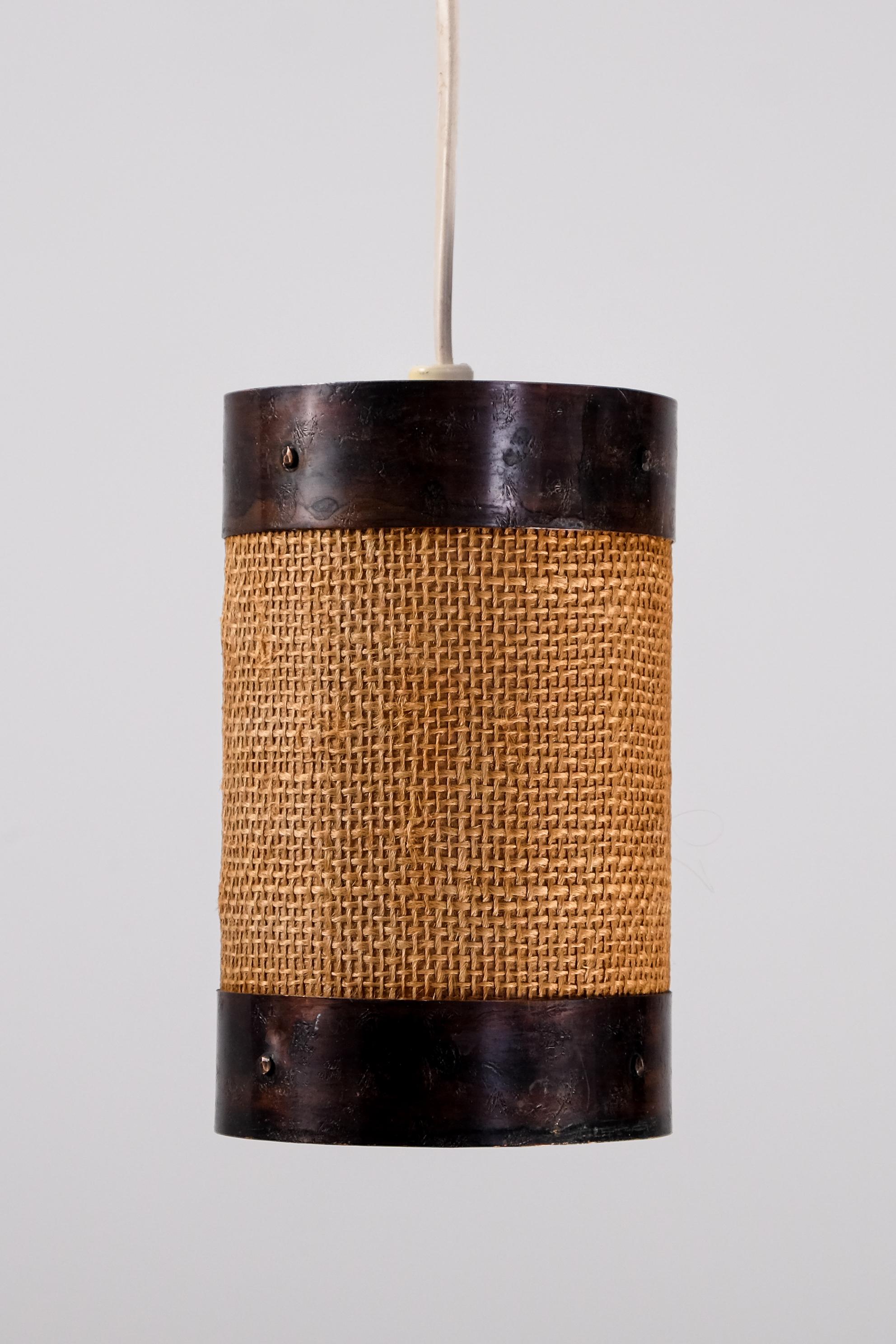 Set di 4 pendenti da soffitto in rame, Danimarca, anni '70 In condizioni buone in vendita a Stockholm, SE