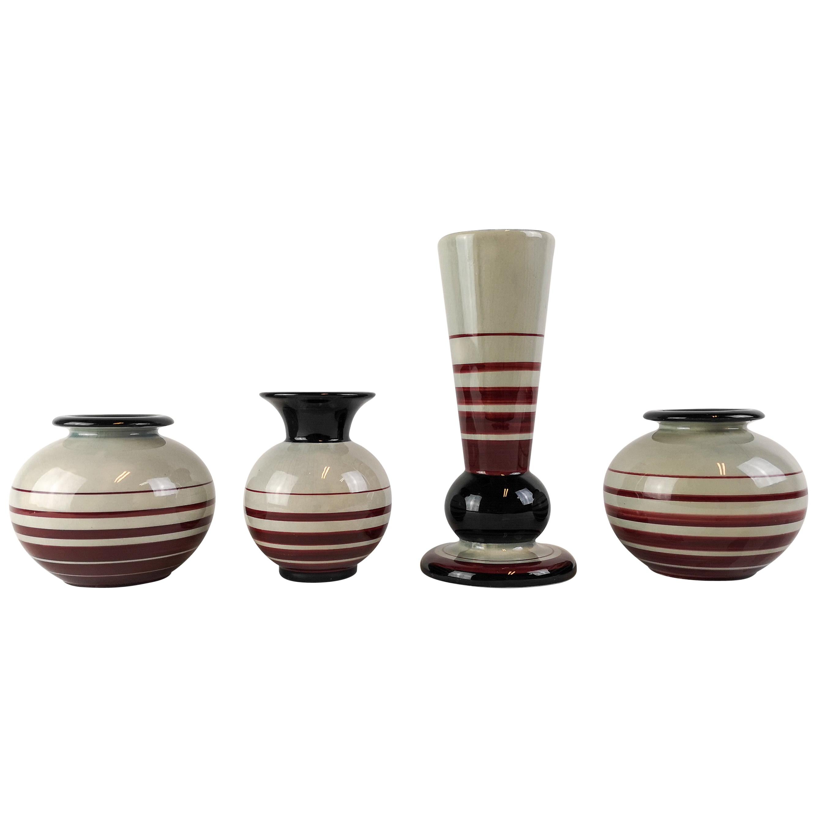 Swedish Art Deco Glazed Ceramic Cylindrical Vase by Ilse Claesson for Rörstrand For Sale at 1stDibs