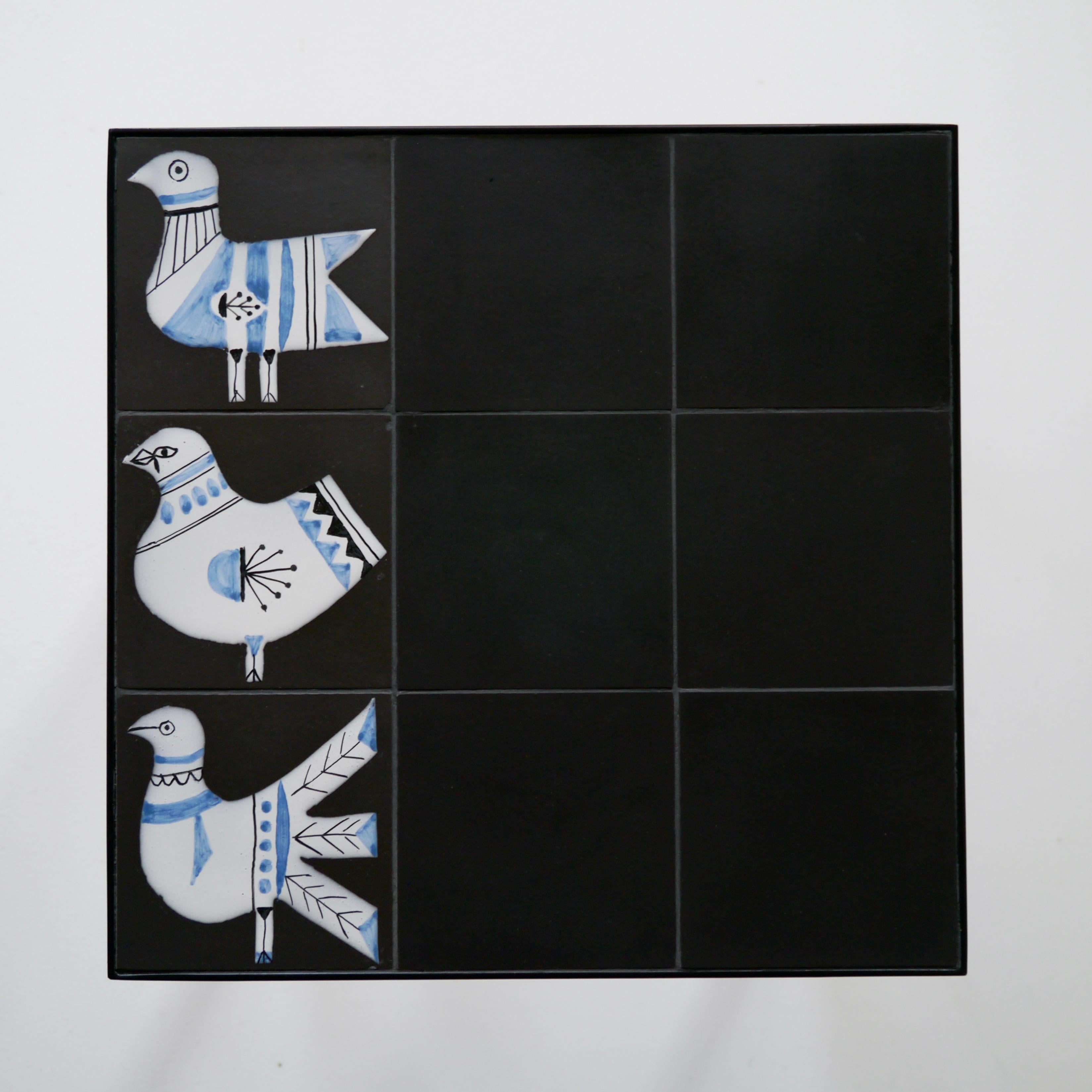 Ensemble de 4 tables d'appoint en céramique Roger Capron, Vallauris, vers 1960 en vente 3