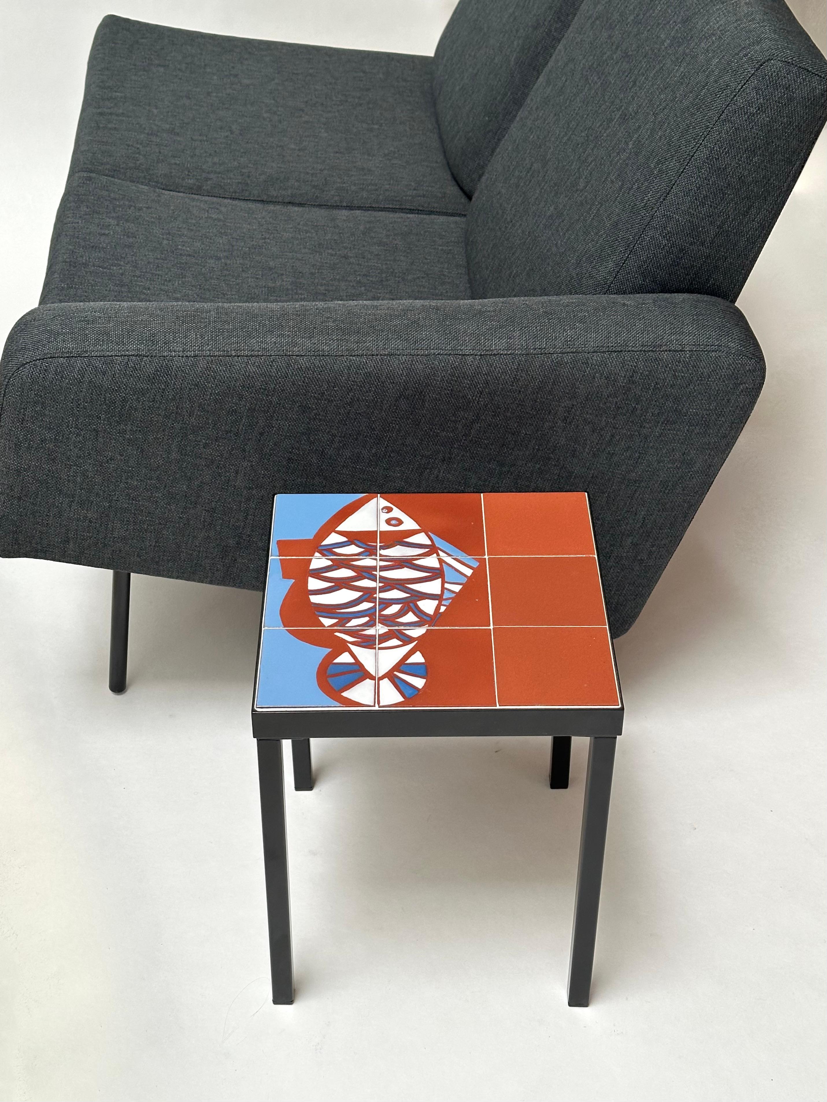 Set of 4 Ceramic End Tables, Roger Capron, Vallauris c. 1960 For Sale 4