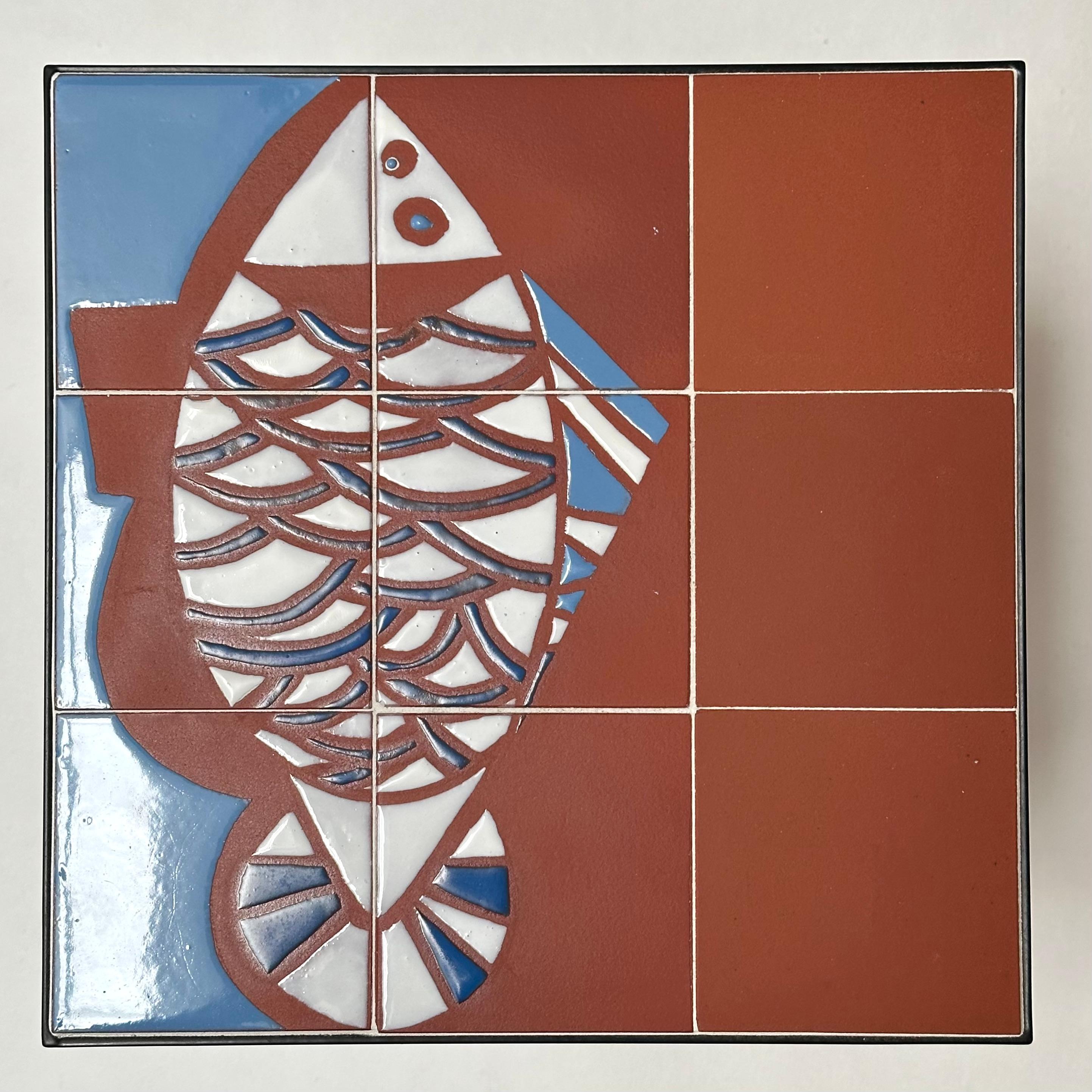 20th Century Set of 4 Ceramic End Tables, Roger Capron, Vallauris c. 1960 For Sale