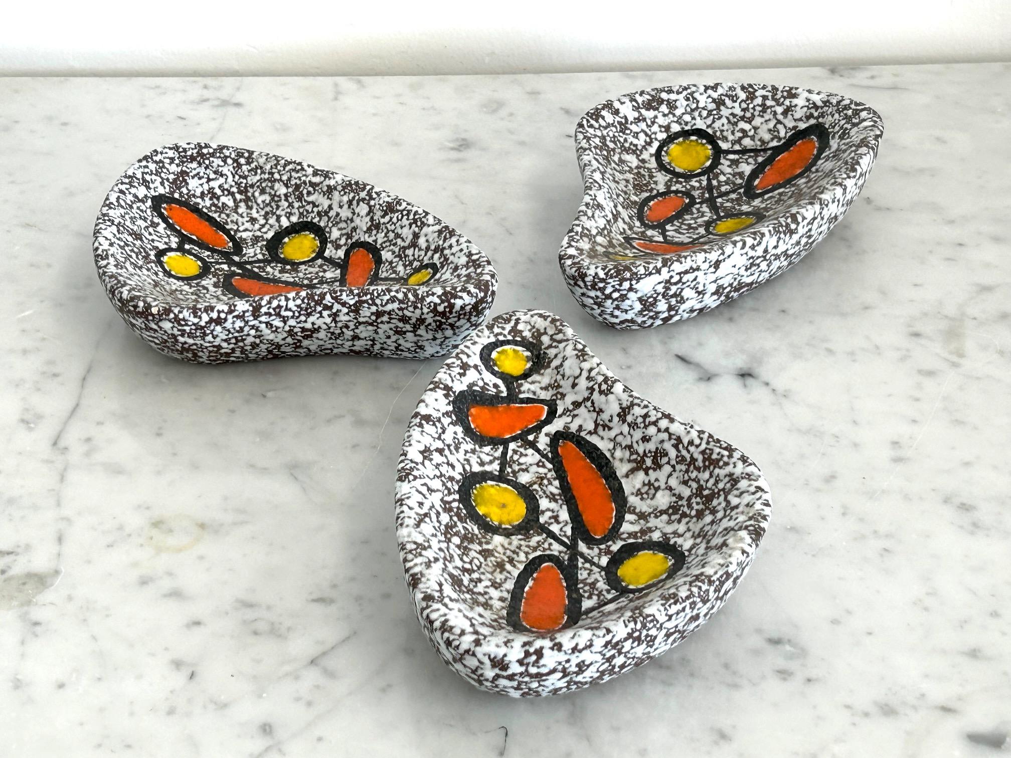 Set of 4 ceramic pieces by Dominique Marino, Le Vaucour, Vallauris, circa 1960 in vendita 5
