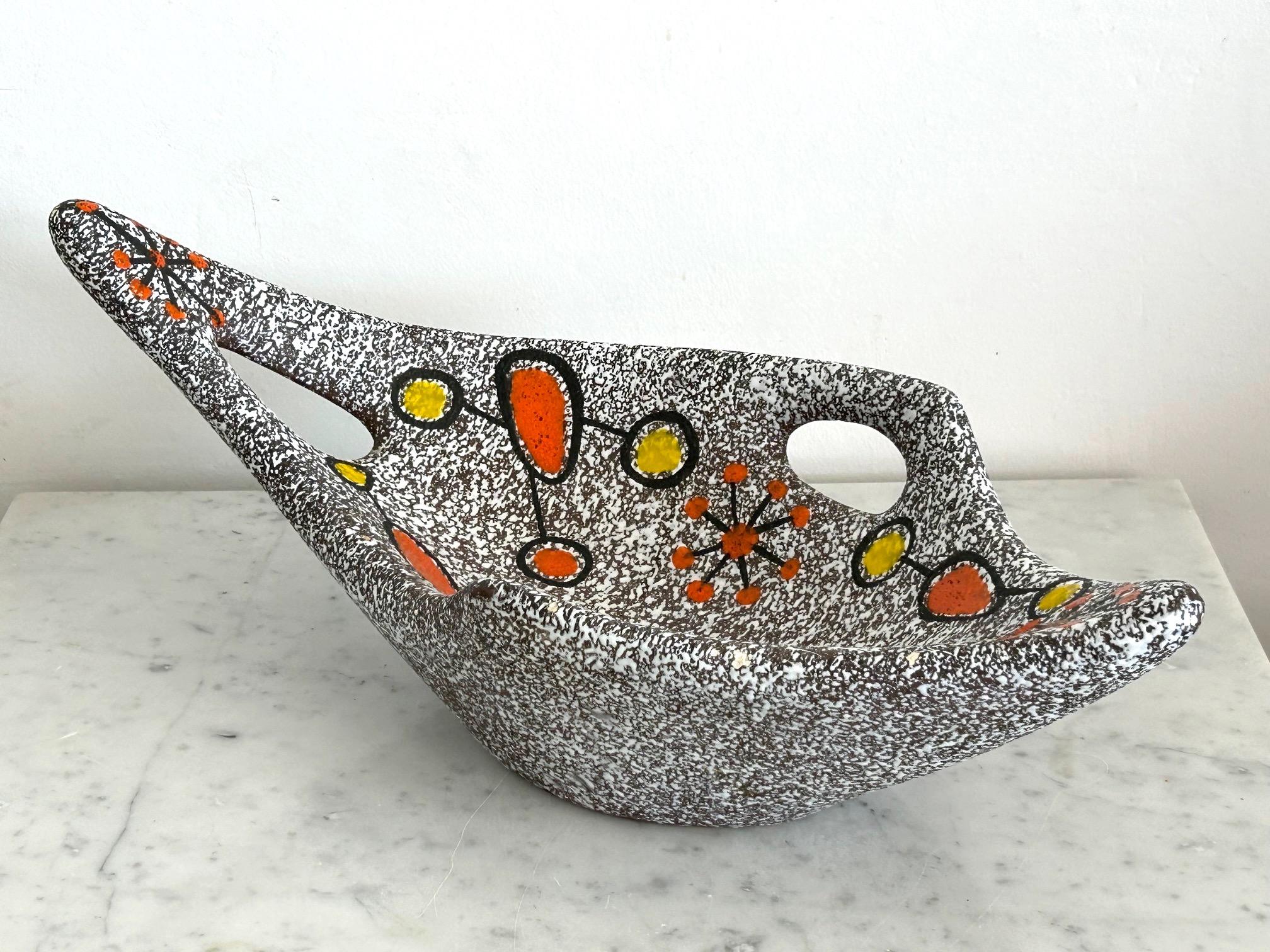 Set of 4 ceramic pieces by Dominique Marino, Le Vaucour, Vallauris, circa 1960 in vendita 1