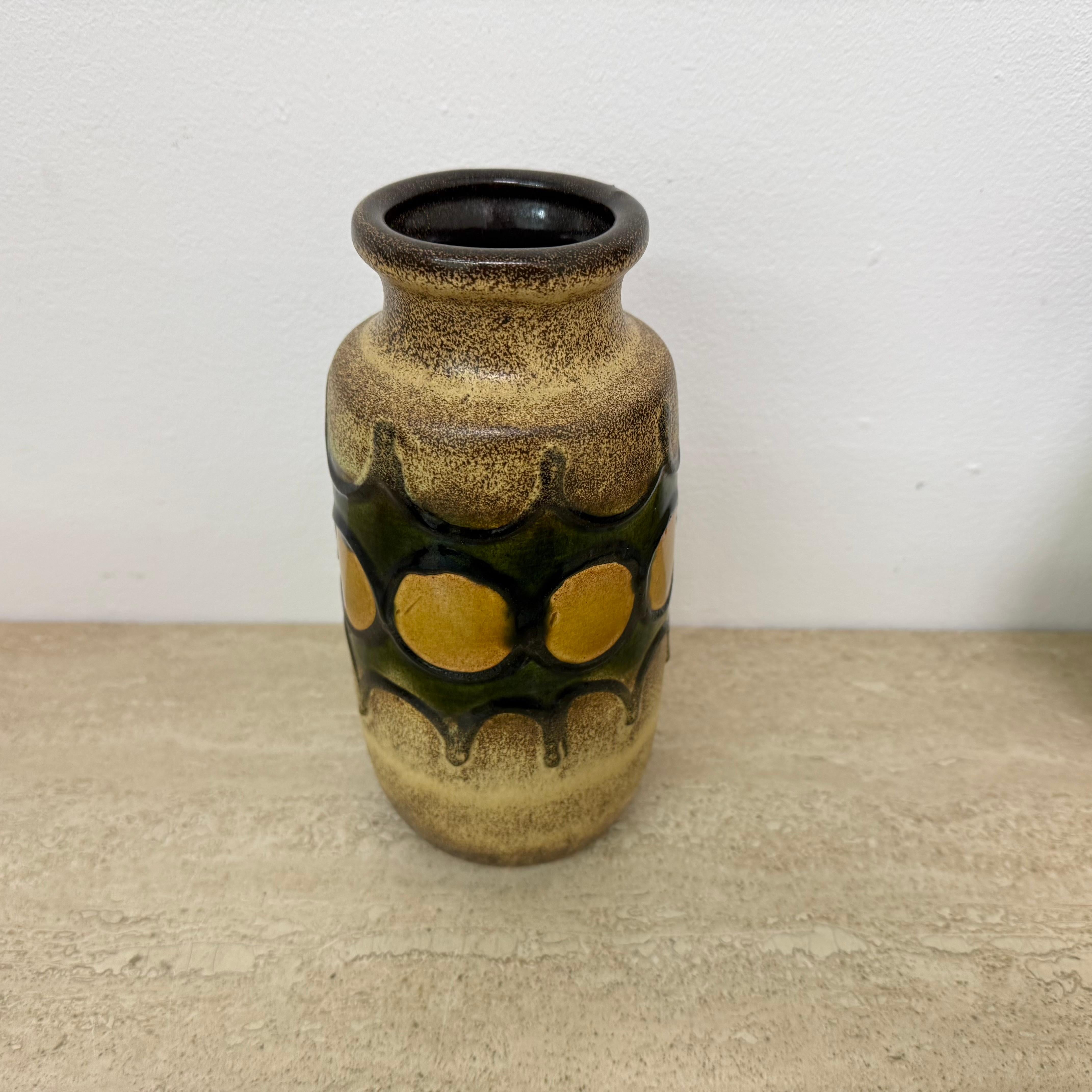 Juego de 4 jarrones de cerámica de scheurich alemania occidental , años 70 en venta 13