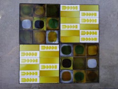 Set of 4 Ceramic Tiles Side or Coffee Table by Roger Capron, France Ca. 1950s