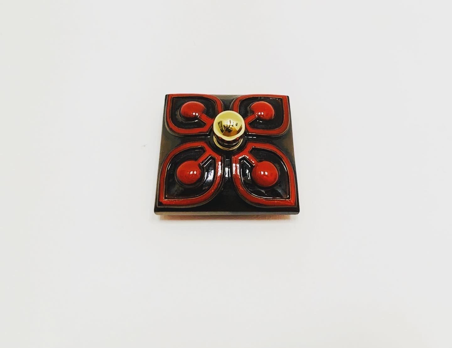 Set de 4 apliques de cerámica Moderno de mediados de siglo en venta