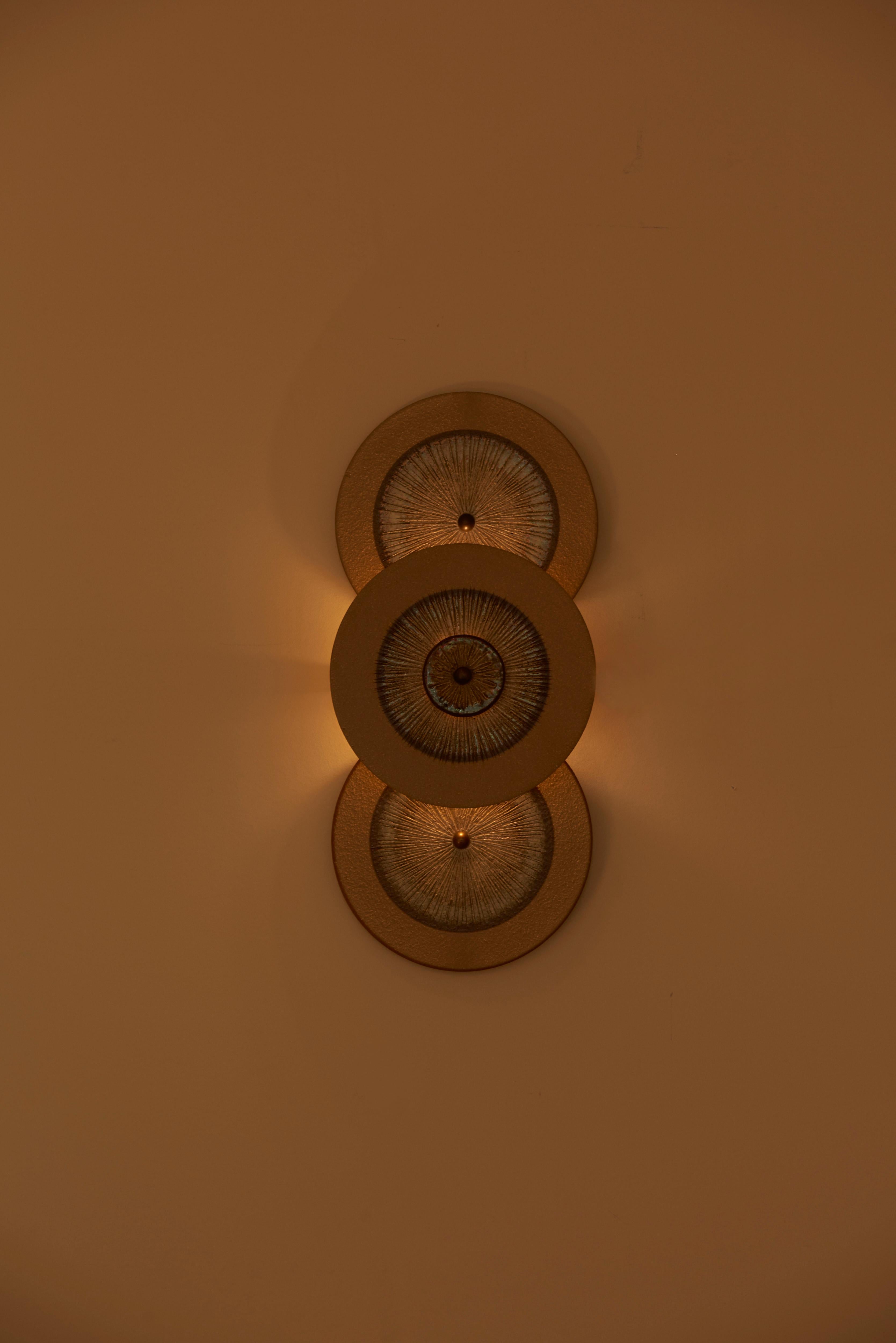 Set of 4 Ceramic Wall Lights by Noomi Backhausen & Poul Brandborg for Søholm In Good Condition In Berlin, DE