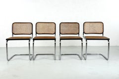 Set of 4 Cesca chairs by Marcel Breuer for Gavina - 1960s