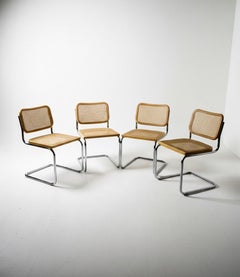 Set of 4 Cesca chairs by Marcel Breuer for Gavina 60's, 70’s