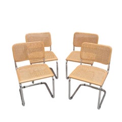 Set of 4 Cesca Dining Chairs in the style of Marcel Breuer