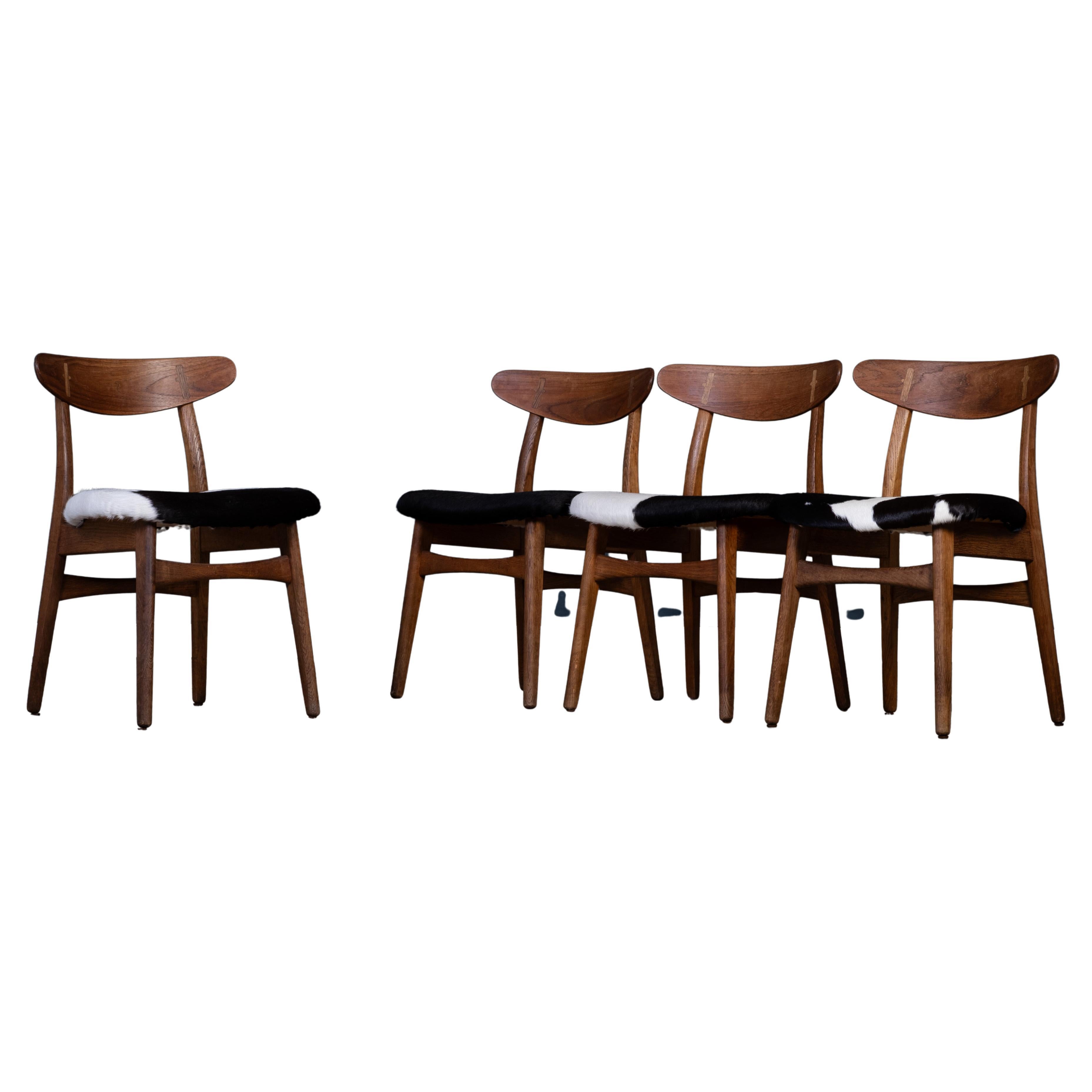 Set di 4 sedie da pranzo CH30 di Hans J. Wegner per Carl Hansen & Søn, 1952
