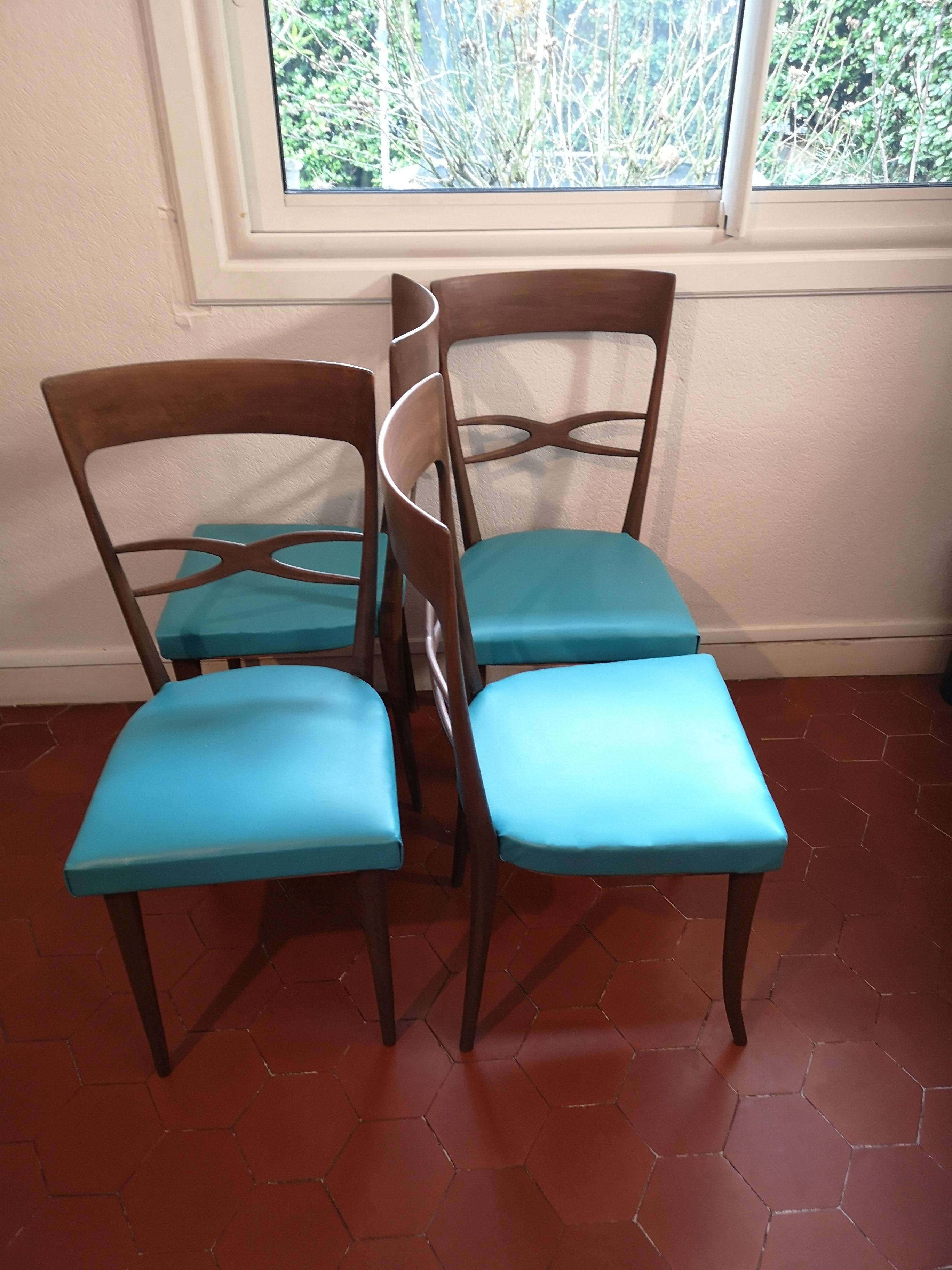 set di 4 sedie di Melchior BEGA circa 1950 in vendita 4