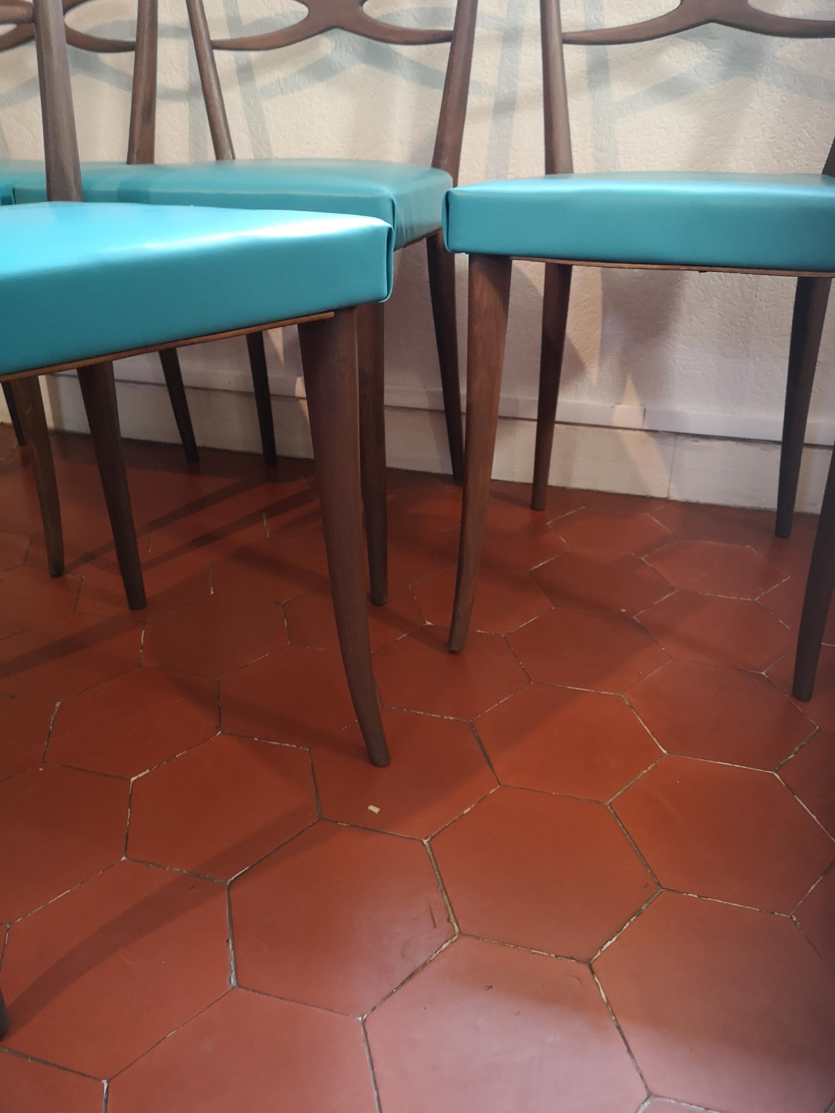 Italiano set di 4 sedie di Melchior BEGA circa 1950 in vendita
