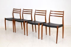 Set of 4 Chairs 78 by Niels Moller for J.L. Moller, 1962