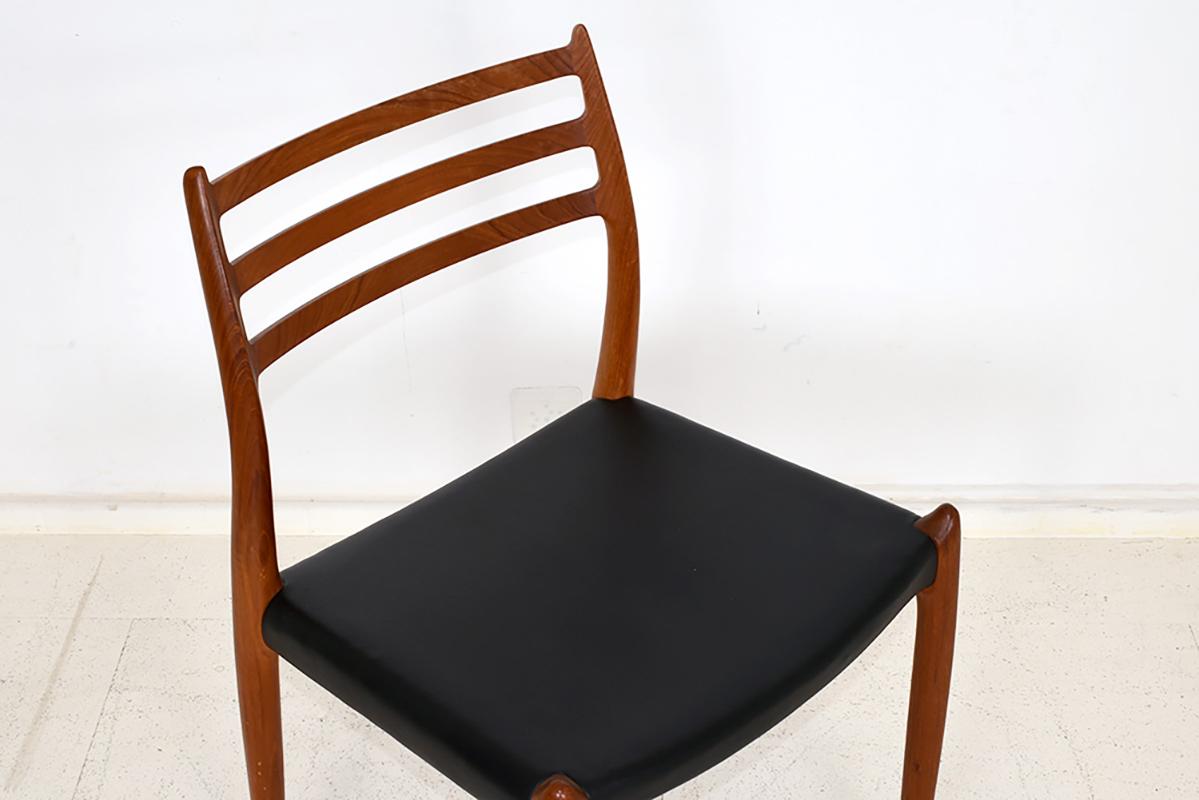 Mid-20th Century Set of 4 Chairs 78 by Niels Moller for J.L. Moller, 1962 For Sale