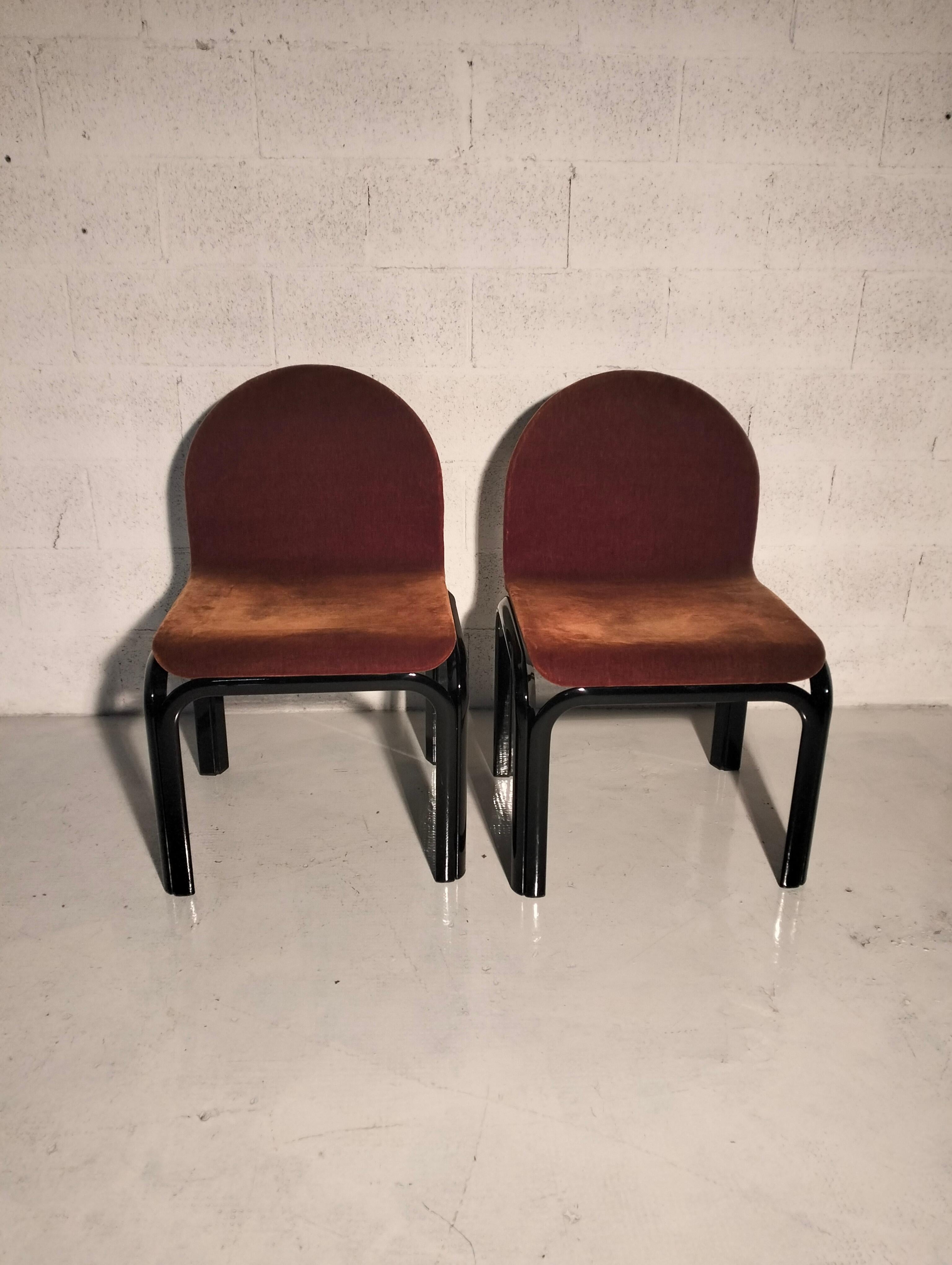 Set of 4 chairs and 1 square table Orsay mod. by Gae Aulenti for Knoll 80s For Sale 6