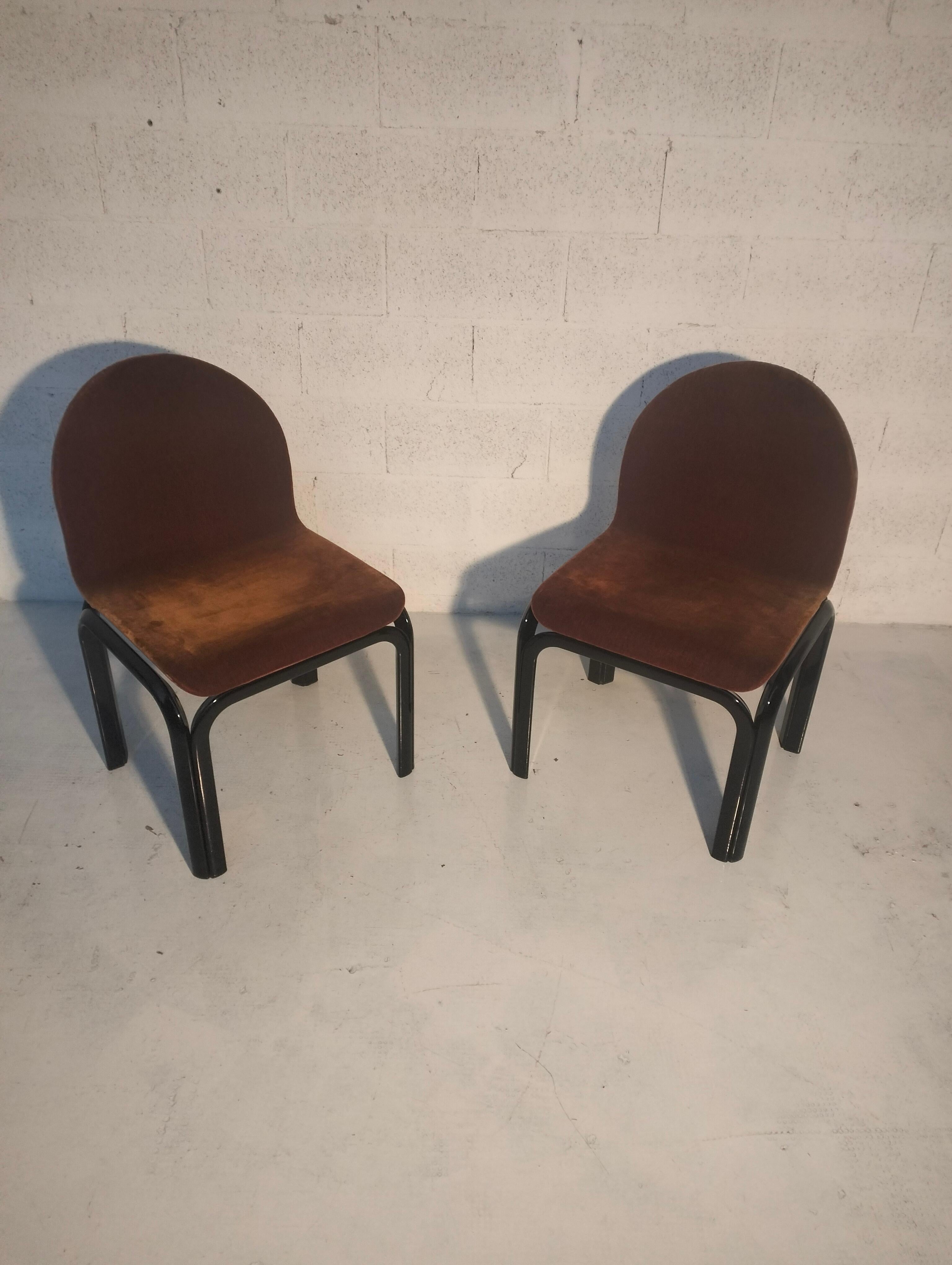 Set of 4 chairs and 1 square table Orsay mod. by Gae Aulenti for Knoll 80s For Sale 8