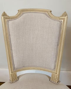 French Set of 4 Chairs and 2armchairs Linen - Louis XV Style - 19th France