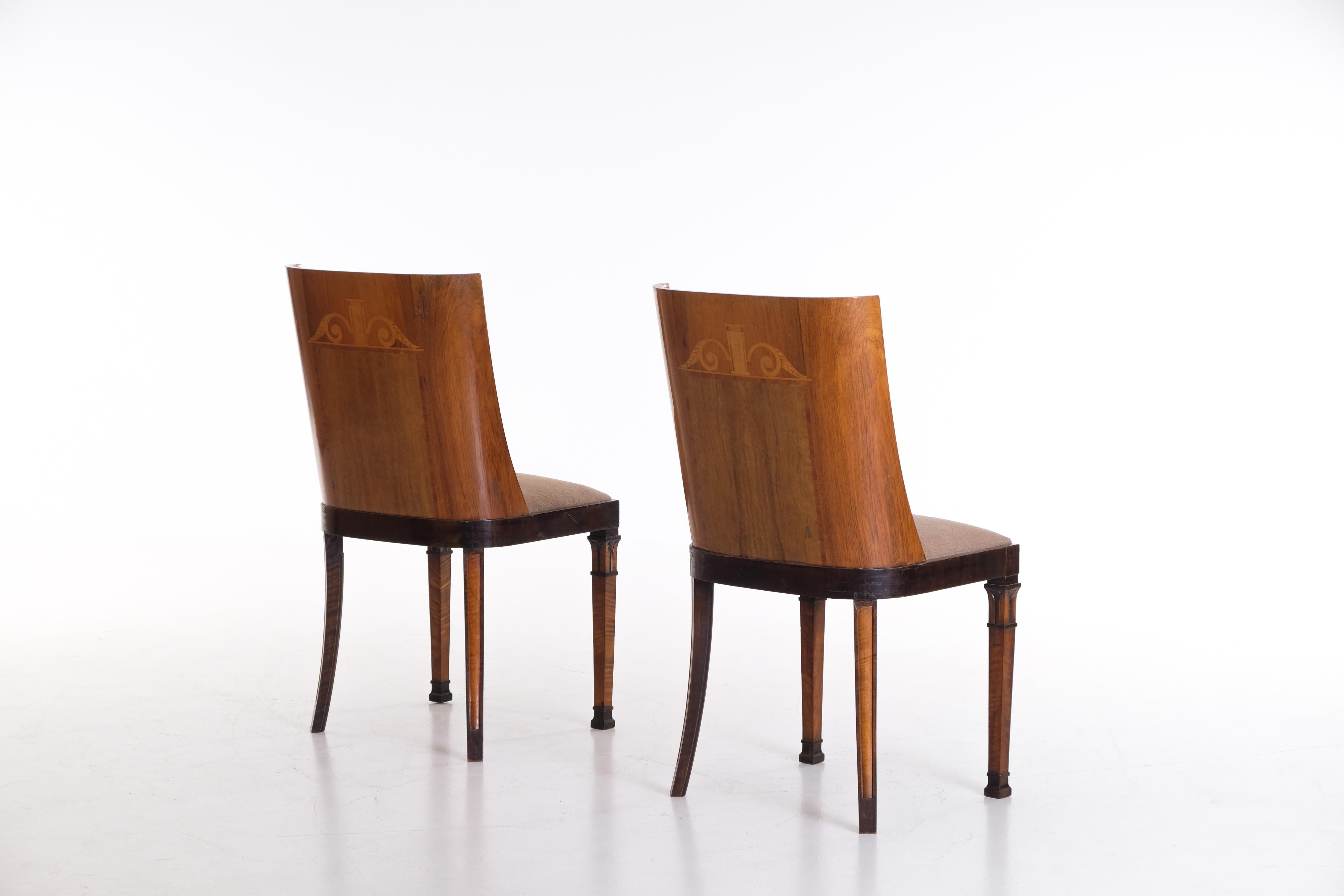 Set of 4 Chairs Attributed to Carl Bergsten, Sweden, 1920s For Sale 8