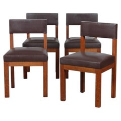 Set of 4 chairs attributed to Emiel Veranneman, 1960