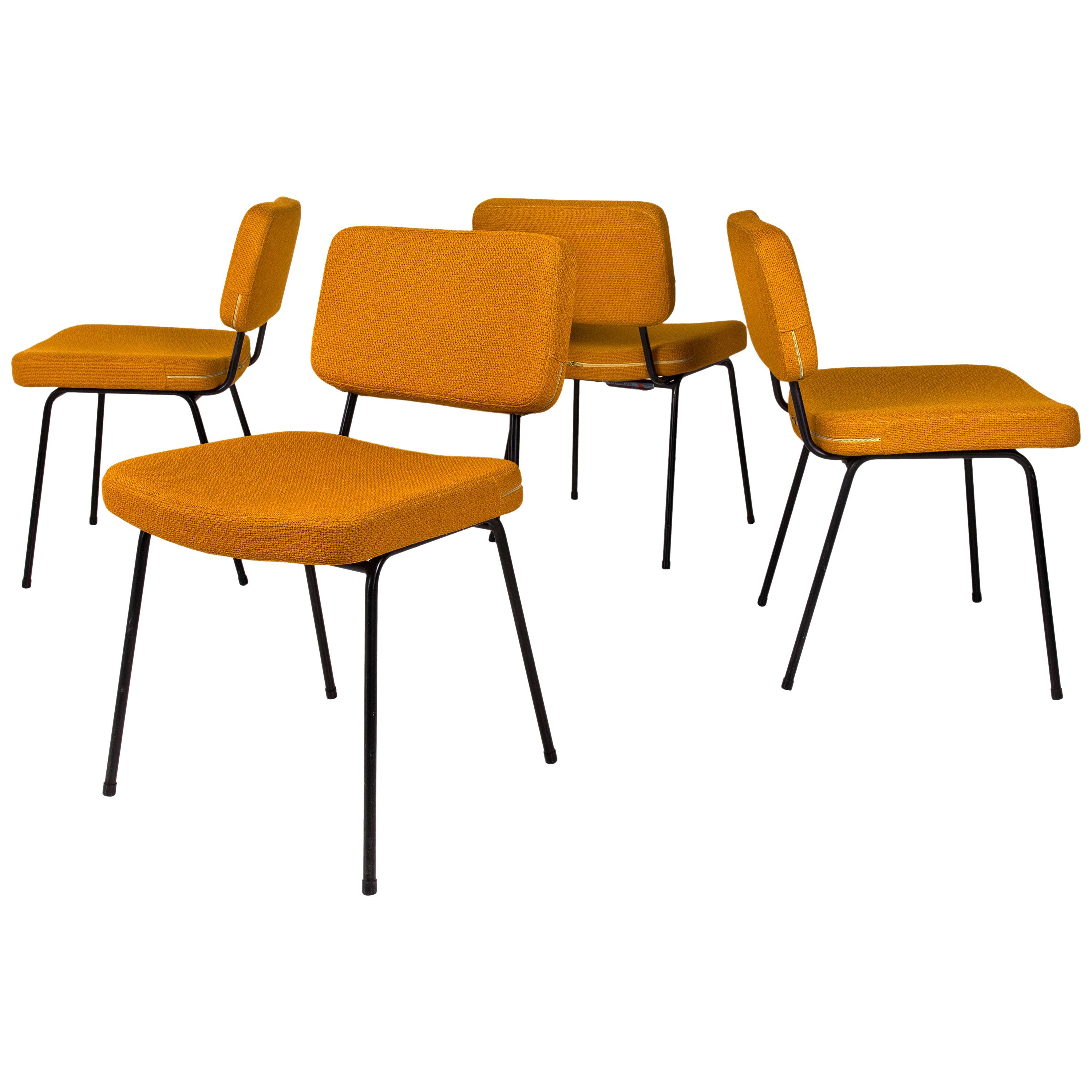 Set of 4 Chairs by André Simard for Airborne, circa 1955, France