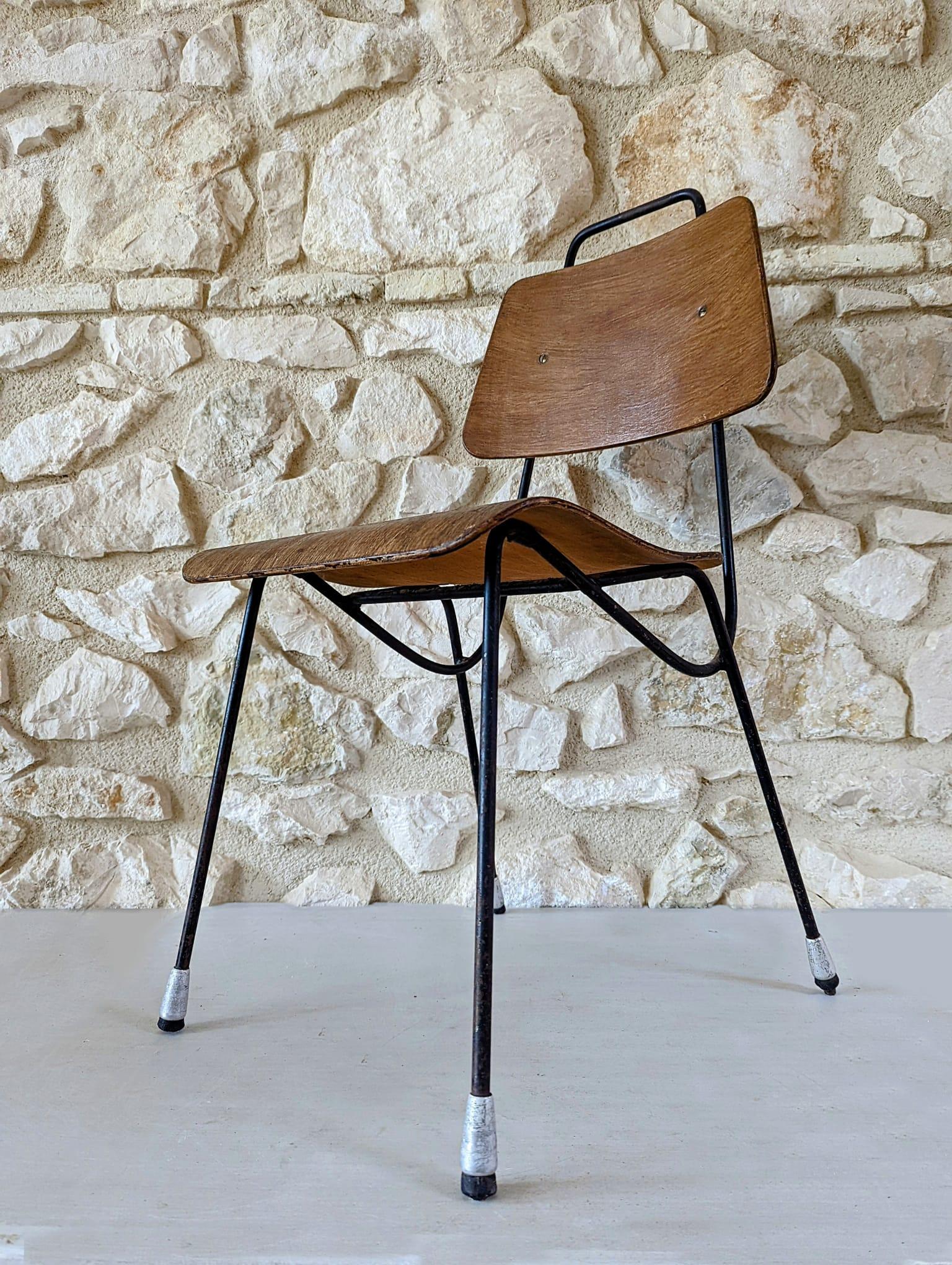 Mid-20th Century Set of 4 Chairs by Antoni De Moragas 1950s For Sale