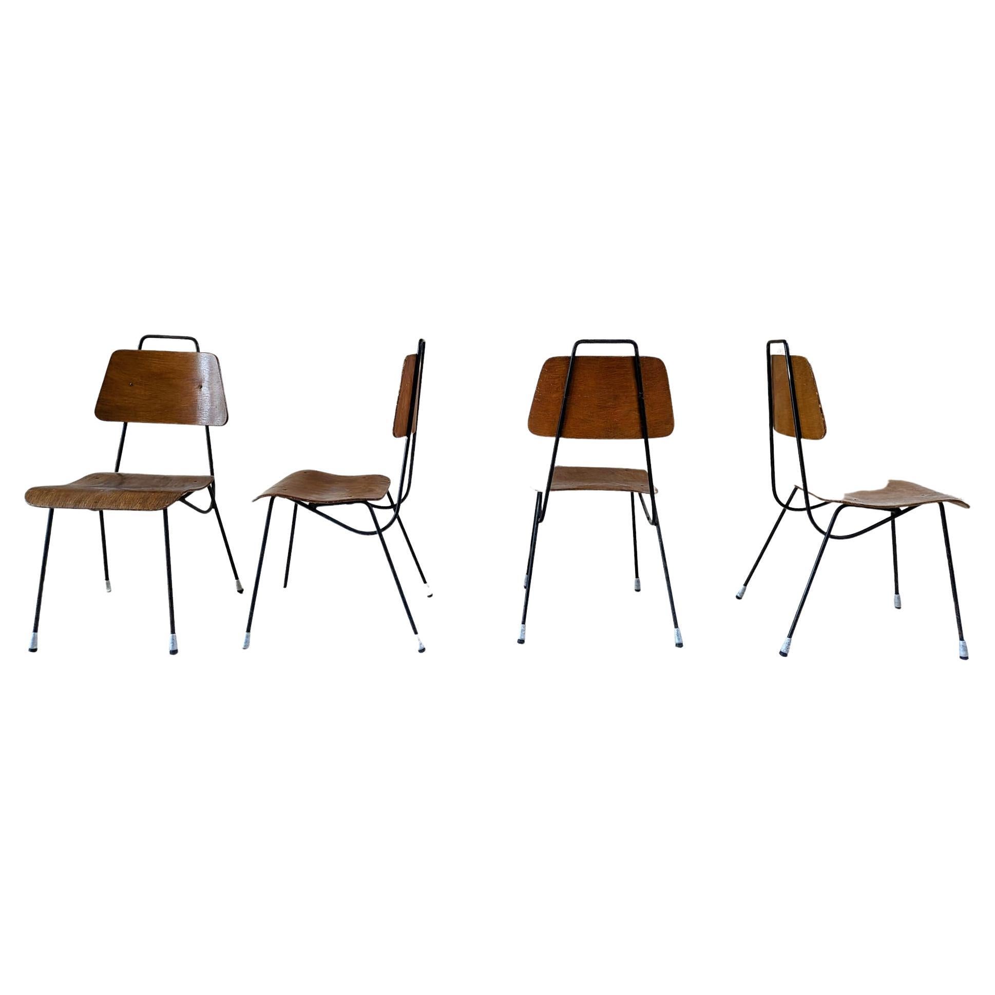 Set of 4 Chairs by Antoni De Moragas 1950s For Sale