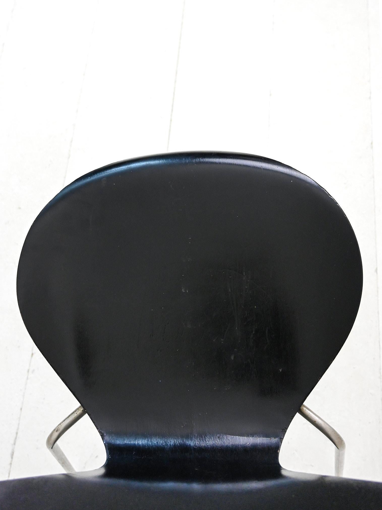 Satz von 4 Stühlen von Arne Jacobsen im Angebot 6
