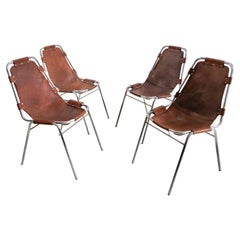 Set of 4 chairs by Charlotte Perriand for Les Arcs