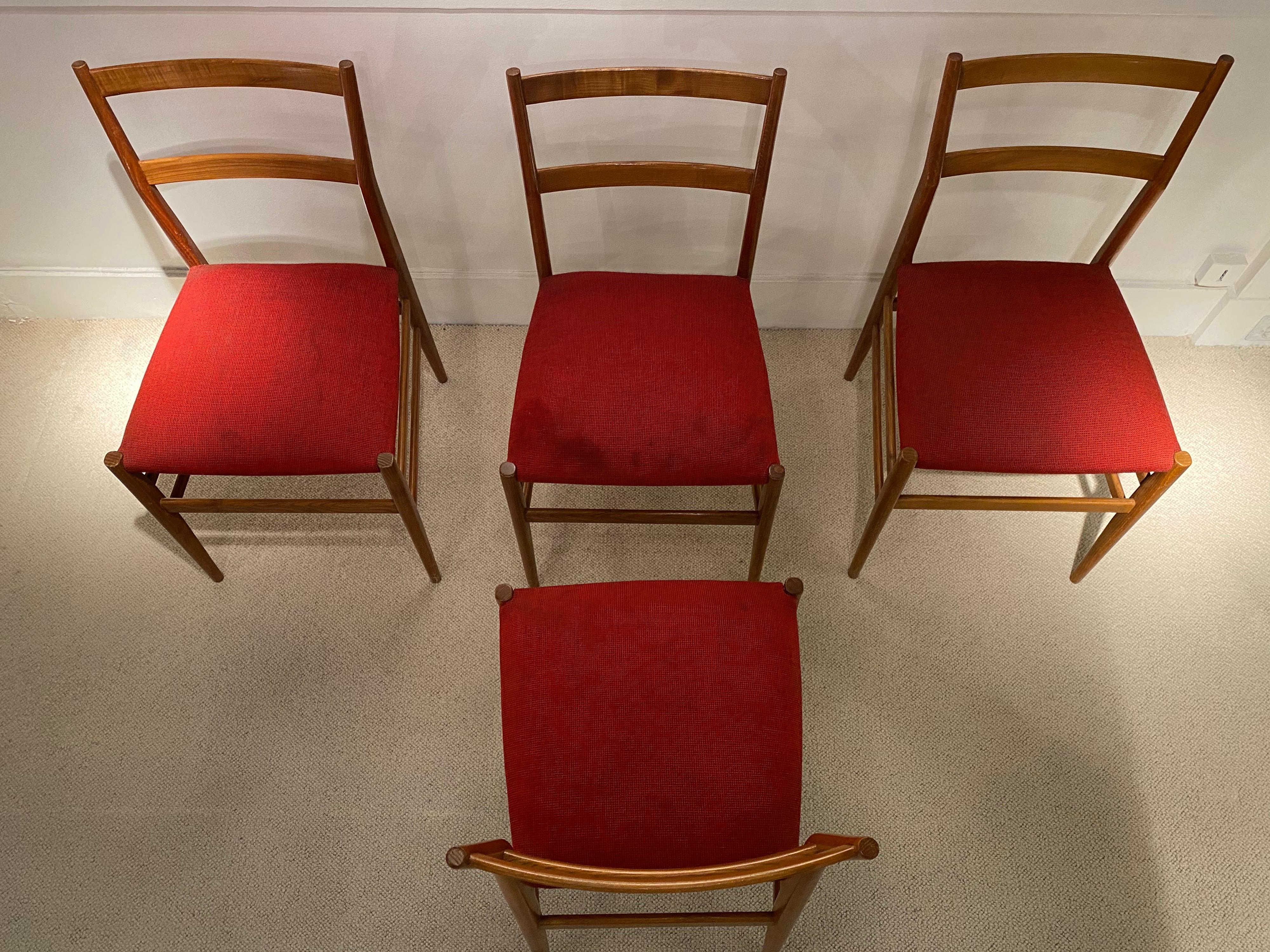 Set of 4 Chairs by Gio Ponti, circa 1950 1